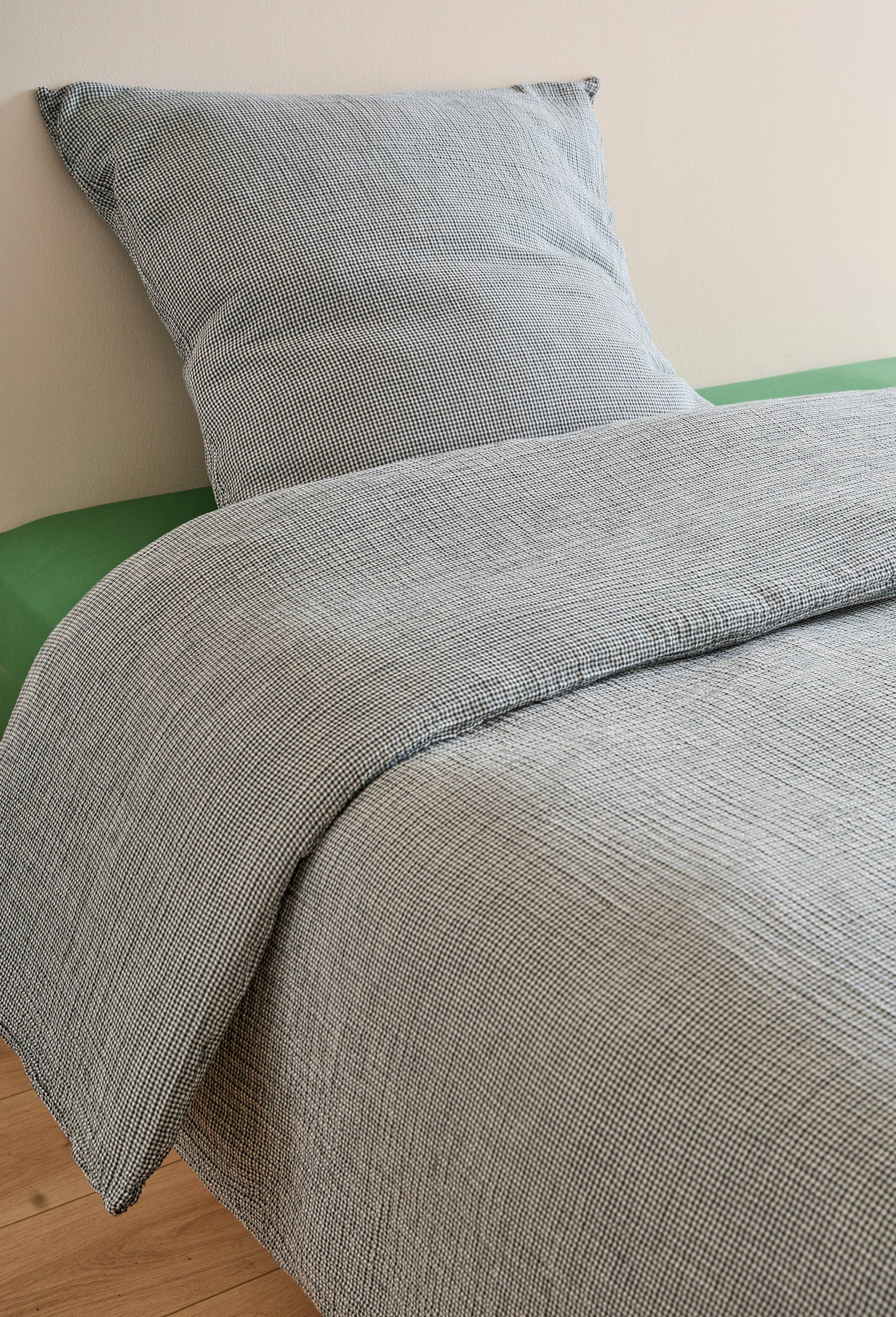 housse de couette, gaze de coton, 100% coton bio GOTS, Vert fonc&eacute;, large image number 0.0