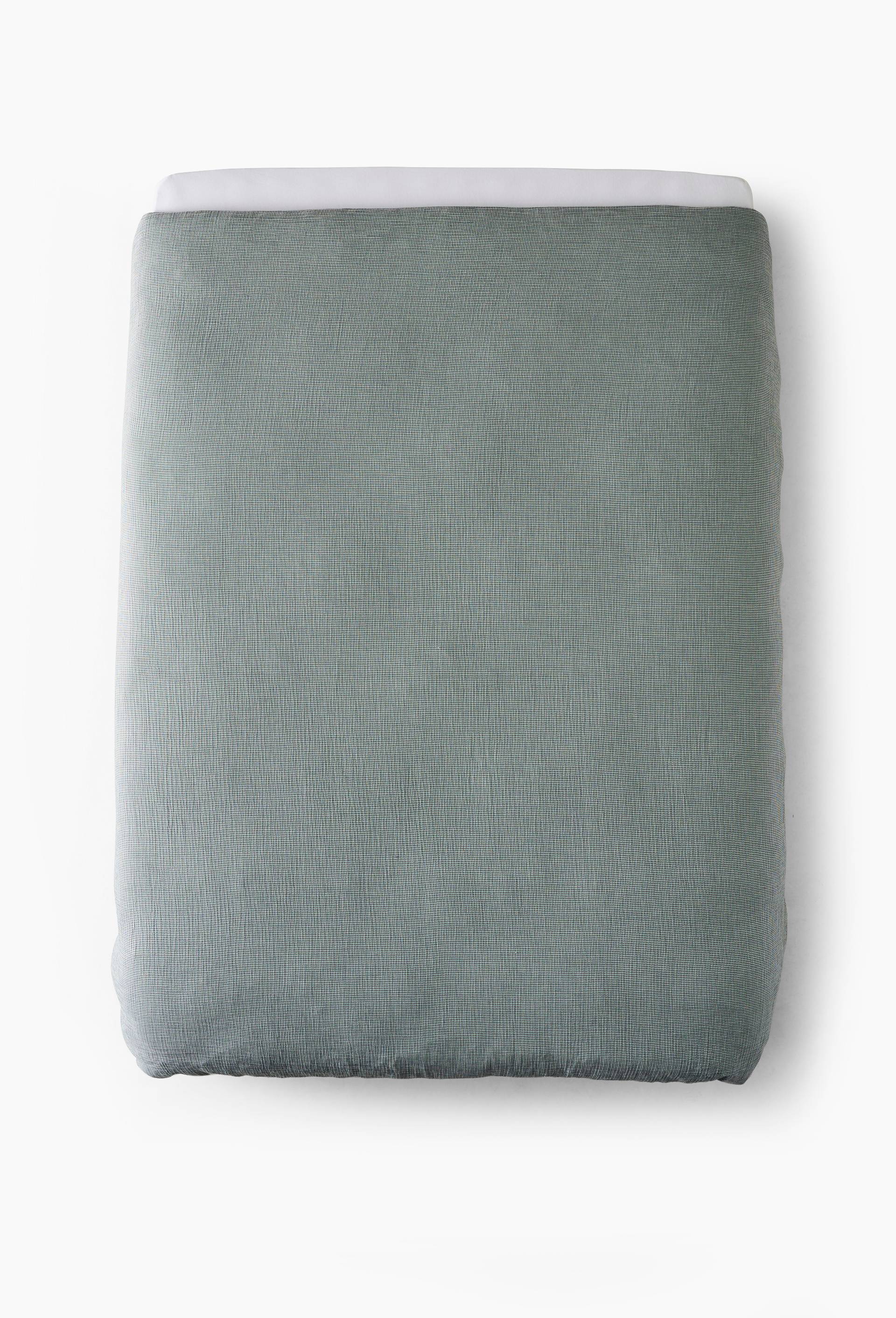 housse de couette, gaze de coton, 100% coton bio GOTS, Vert fonc&eacute;, large image number 1
