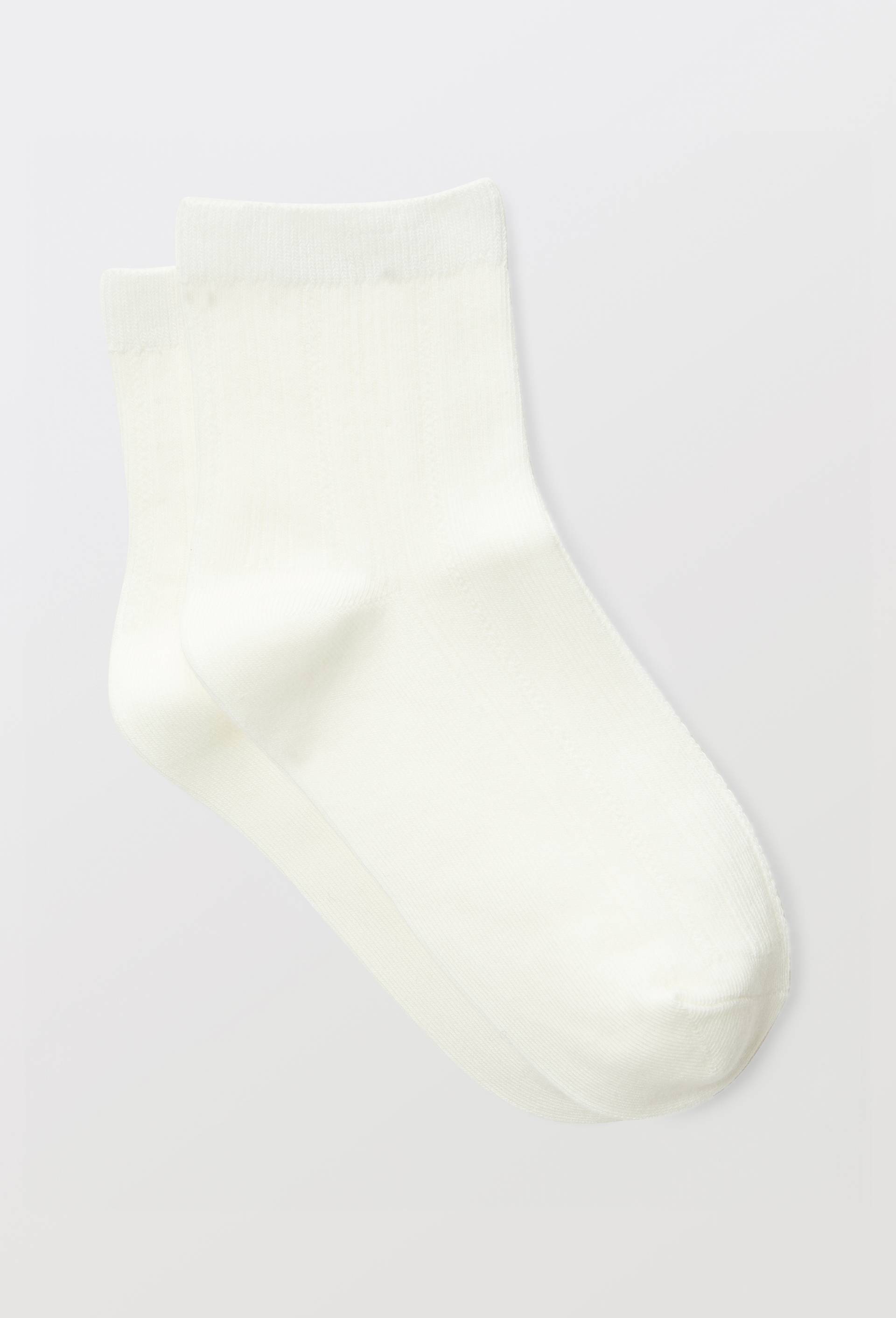 Paire de socquettes en coton DIM, Ecru, large image number 0.0
