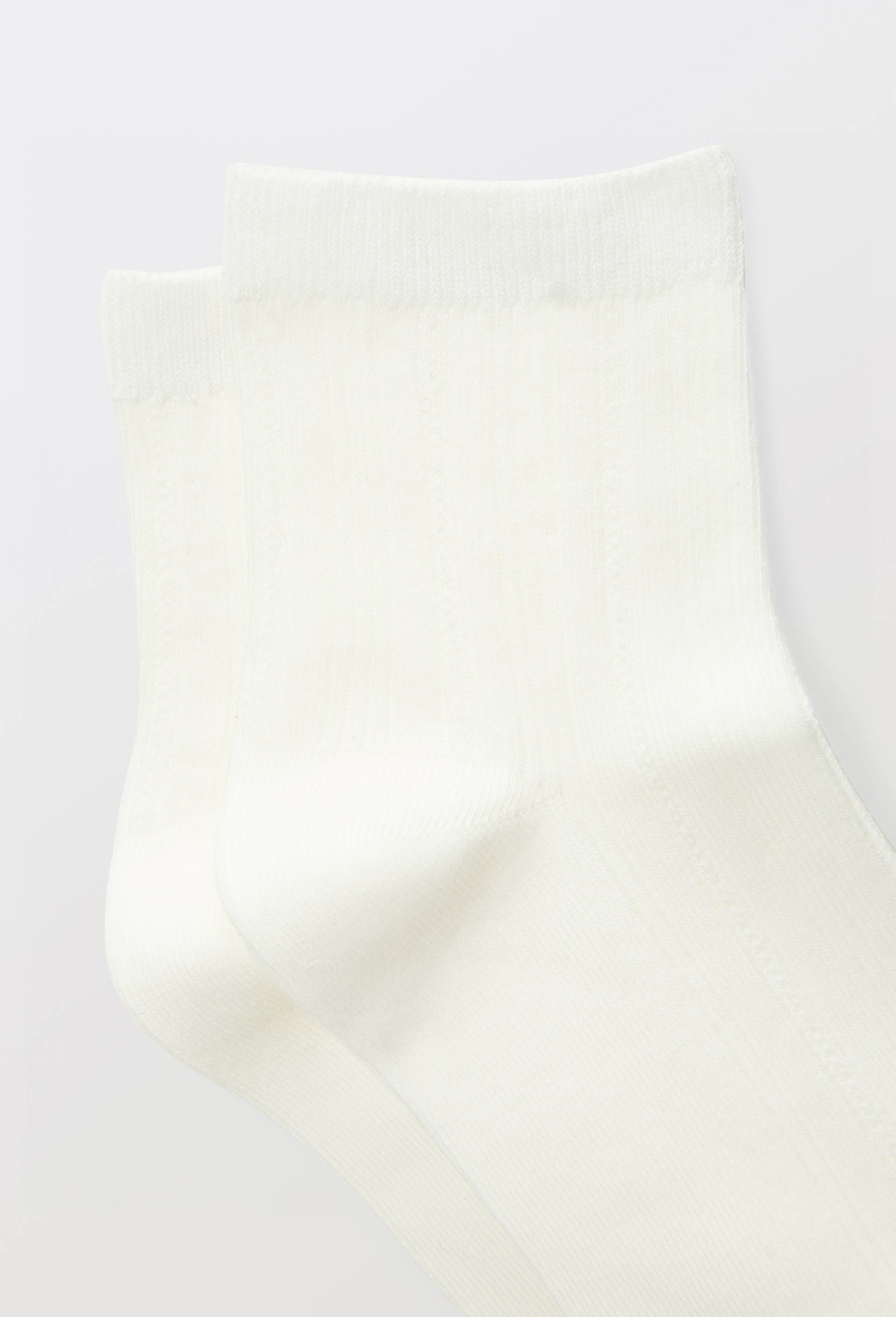 Paire de socquettes en coton DIM, Ecru, large image number 1