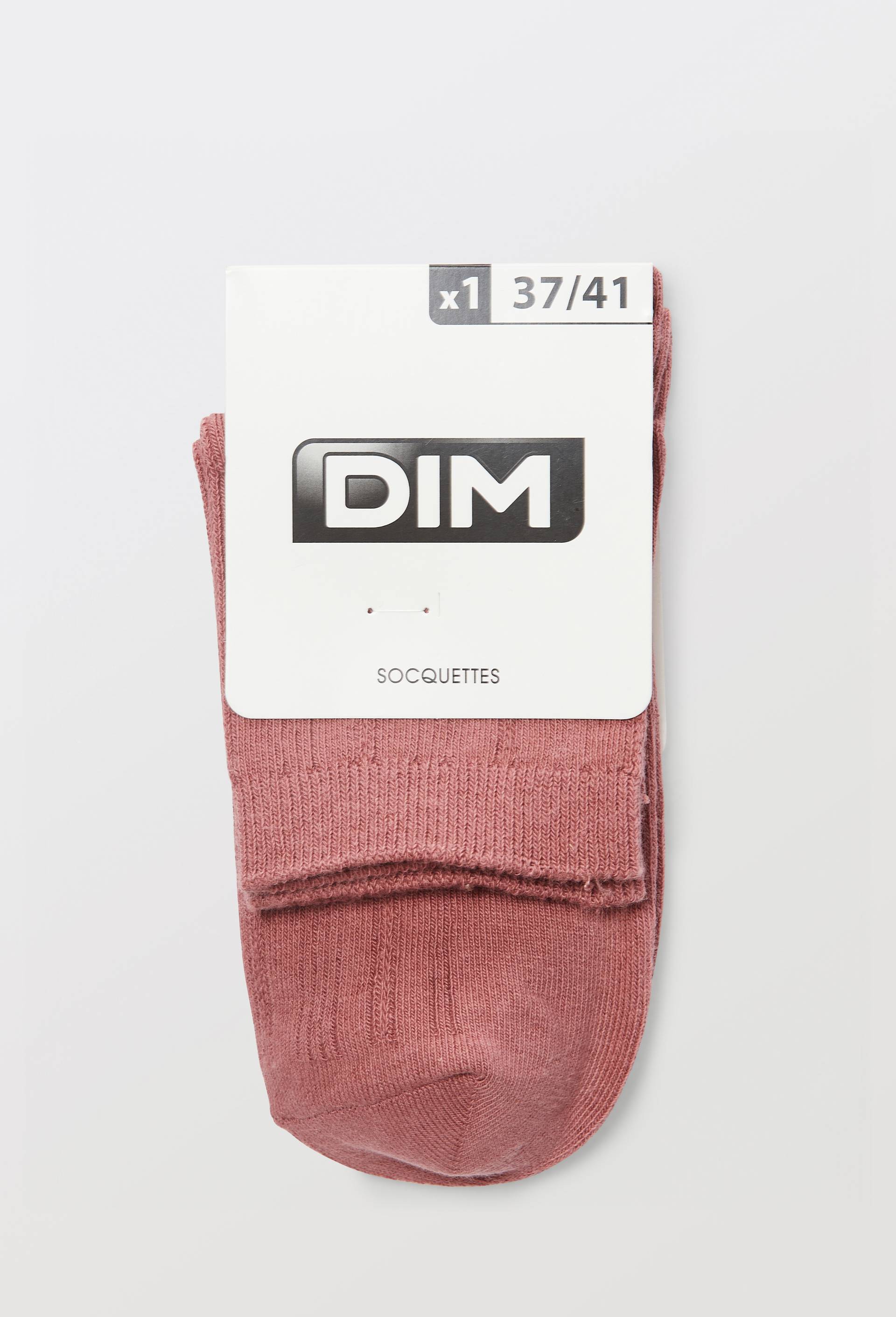 Paire de socquettes en coton DIM, Rose, large image number 2.0
