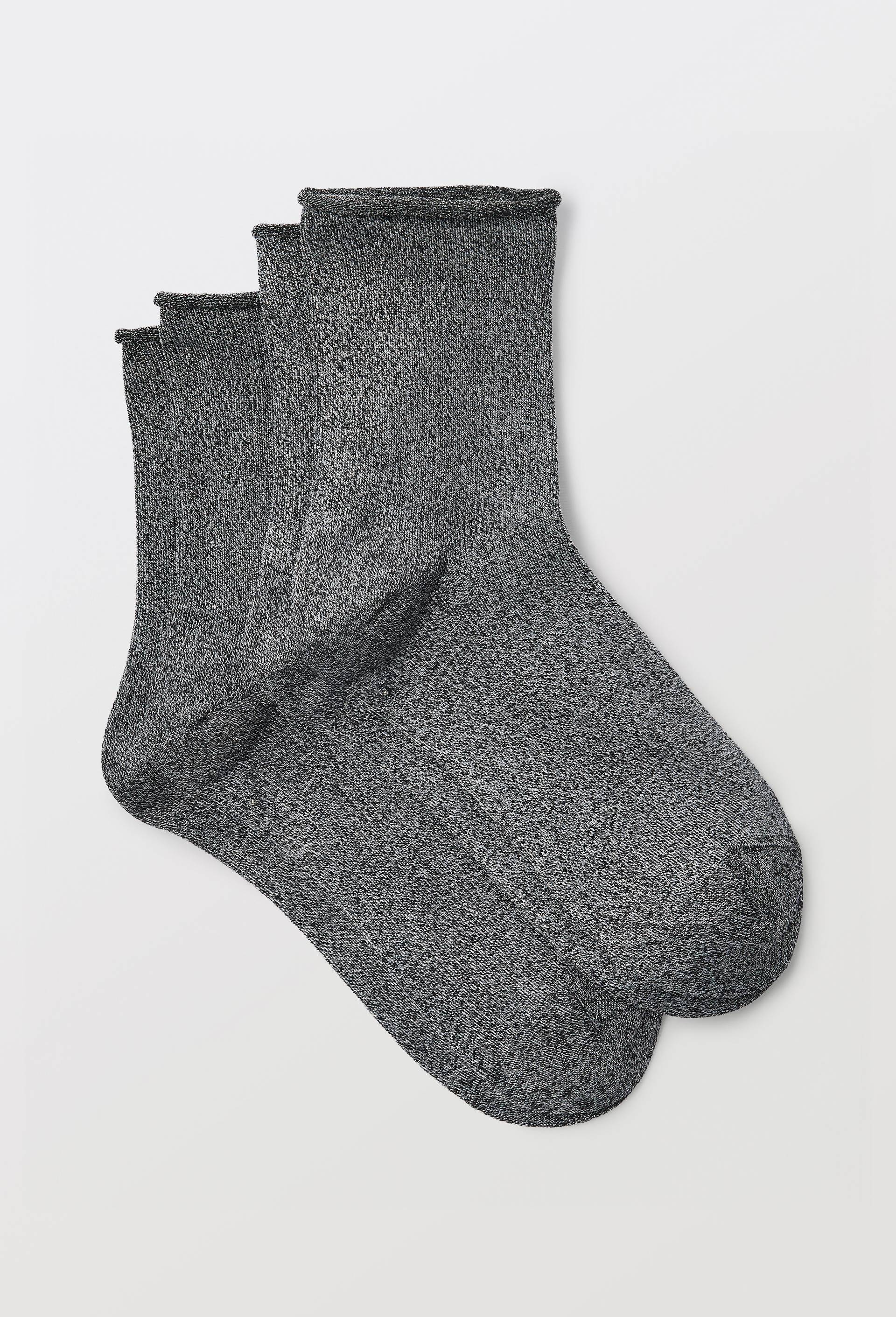 Paire de socquettes en lurex DIM, Noir, large image number 0