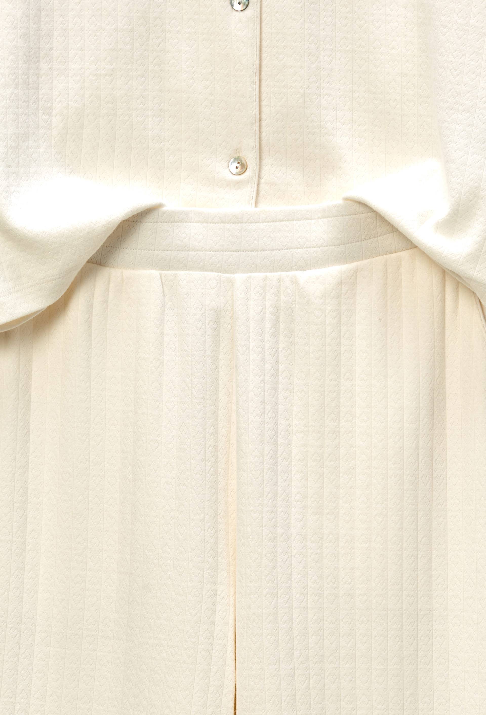 Pyjama uni en modal et coton, Blanc, large image number 3