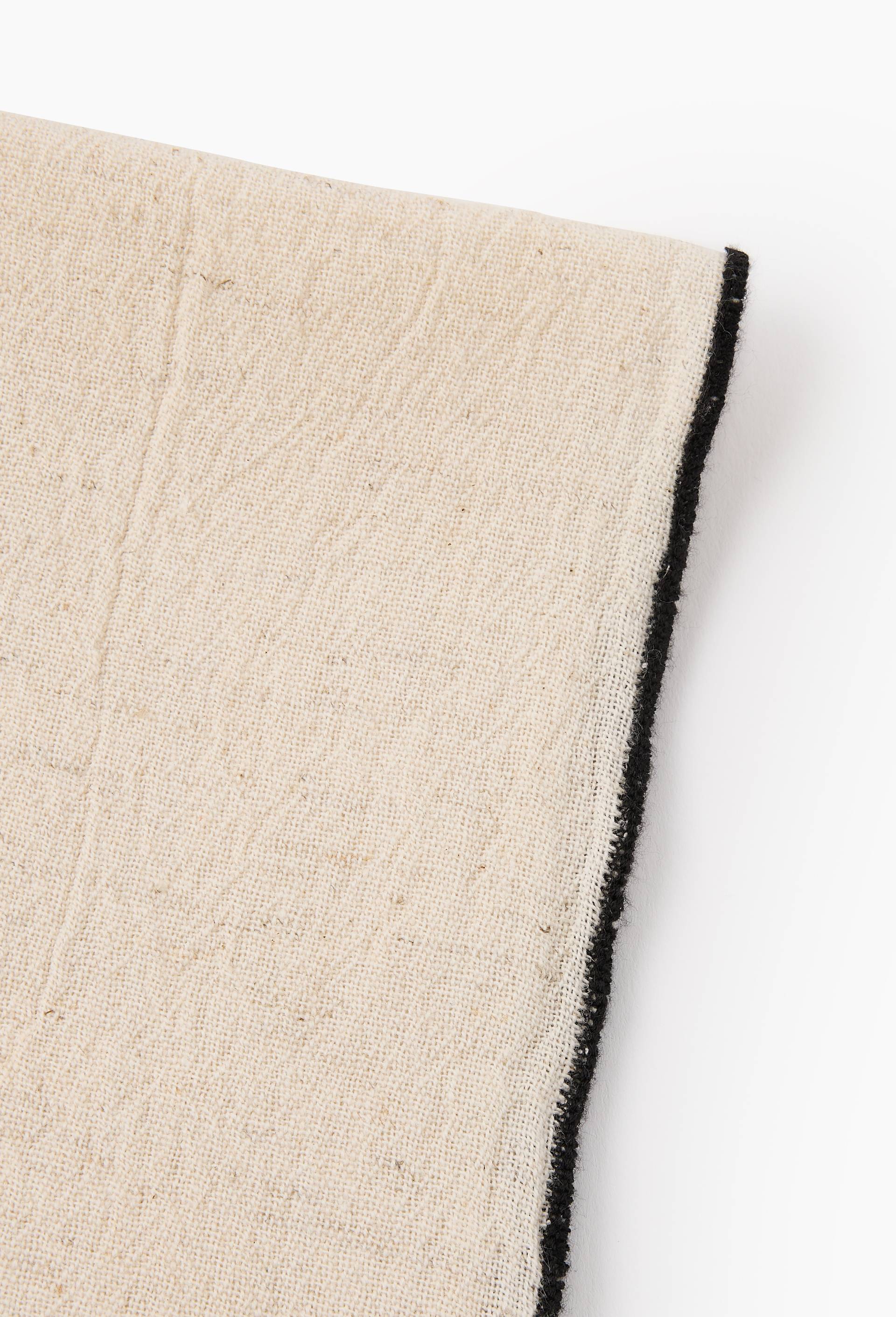 Lot de 2 serviettes de table coton-lin, 40x40cm, Noir, large image number 1.0