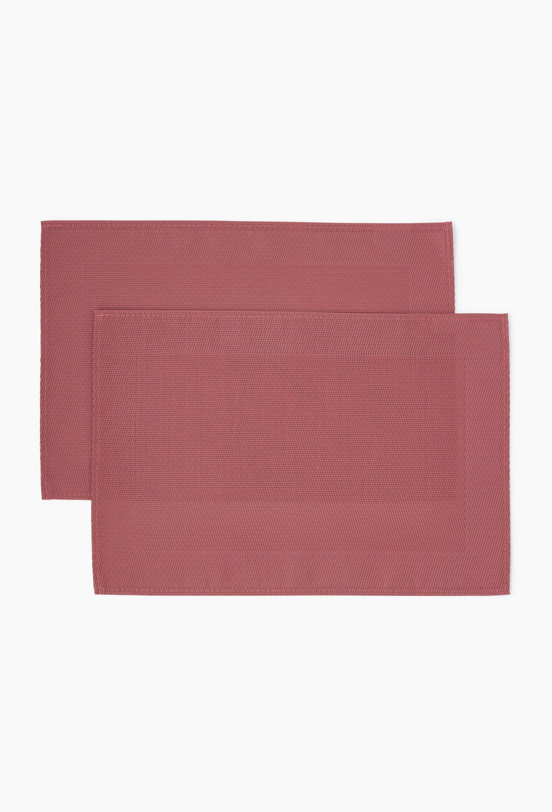 Set de table rectangulaire, polychlorure de vinyle, Rouge fonc&eacute;, large image number 0