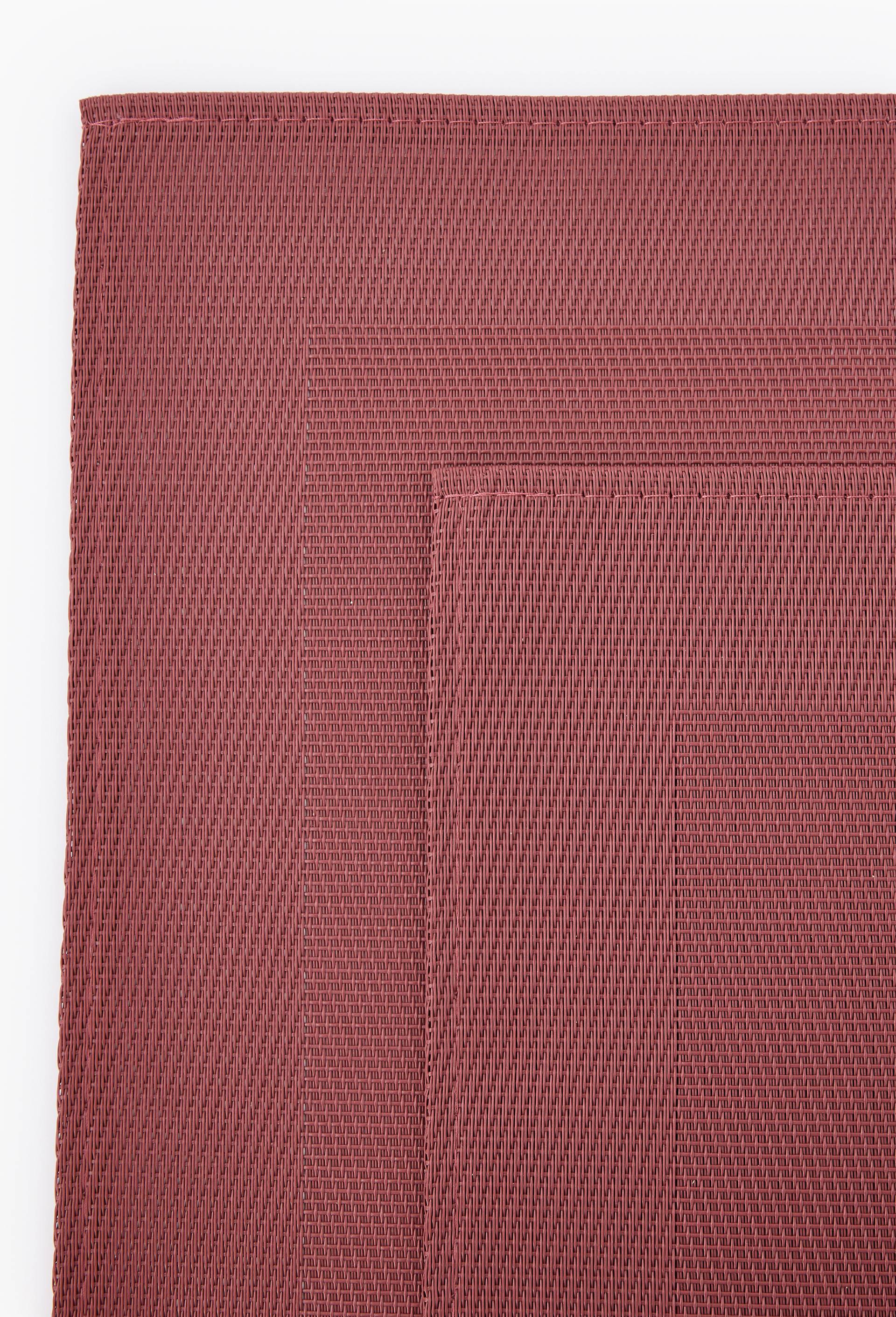 Set de table rectangulaire, polychlorure de vinyle, Rouge fonc&eacute;, large image number 1