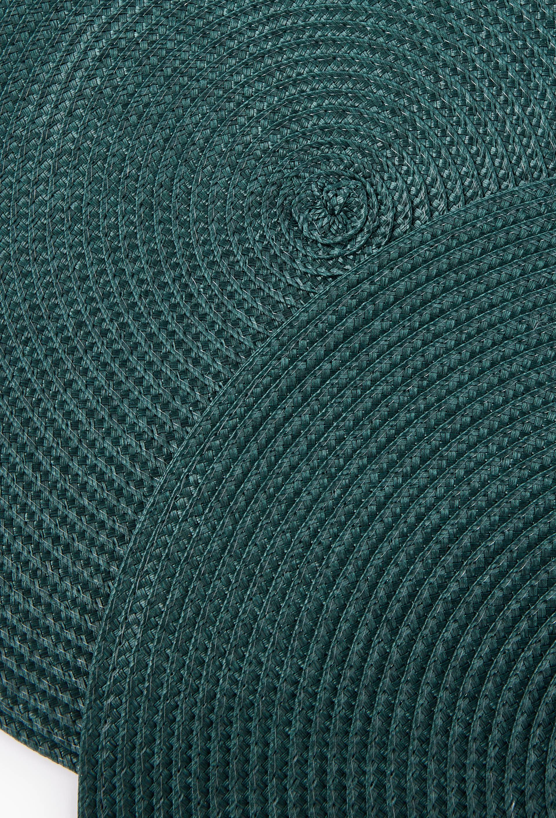 Set de table rond, diam&egrave;tre 38cm, Vert fonc&eacute;, large image number 1.0