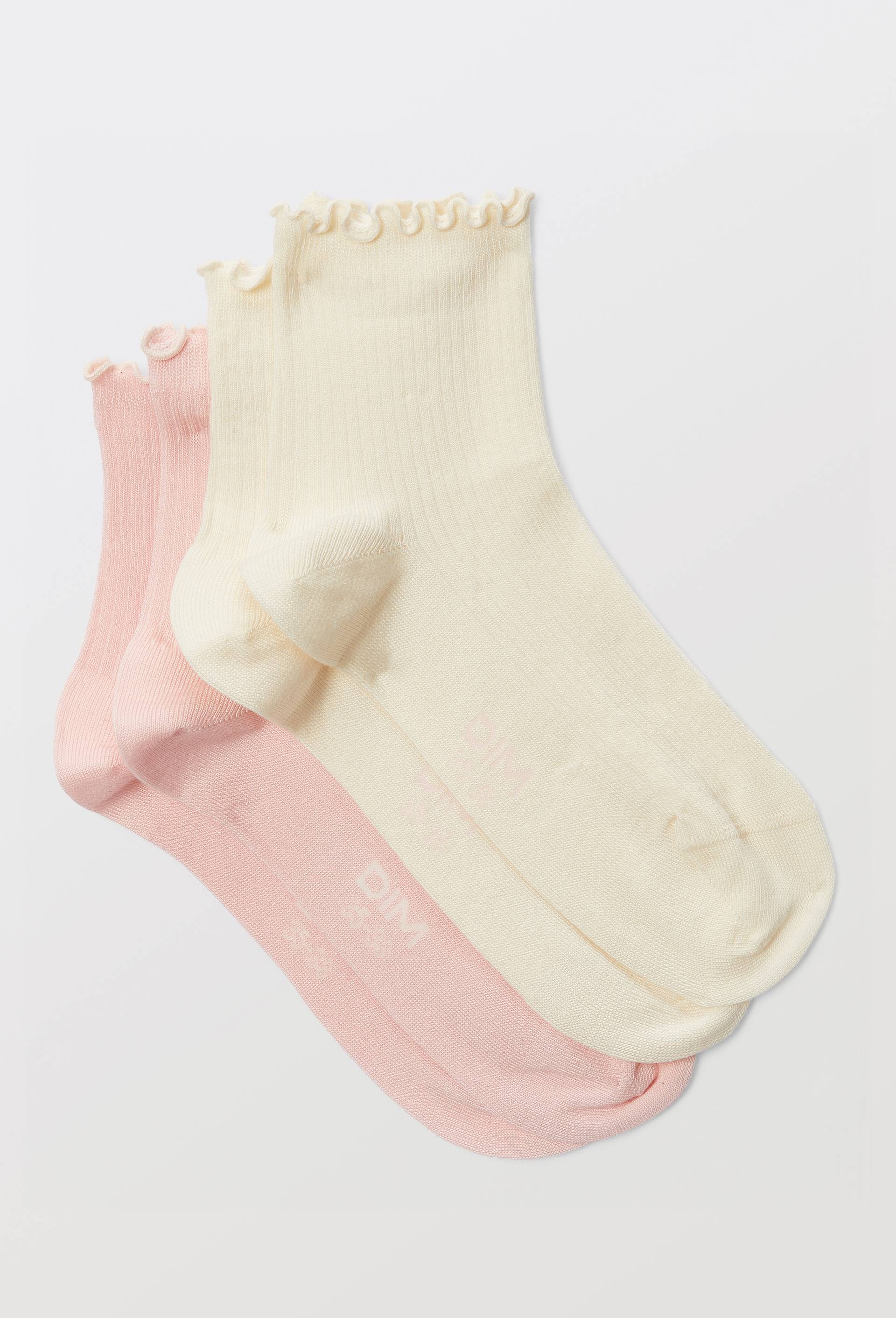 Lot de 2 socquettes en modal DIM, Rose, large image number 0.0
