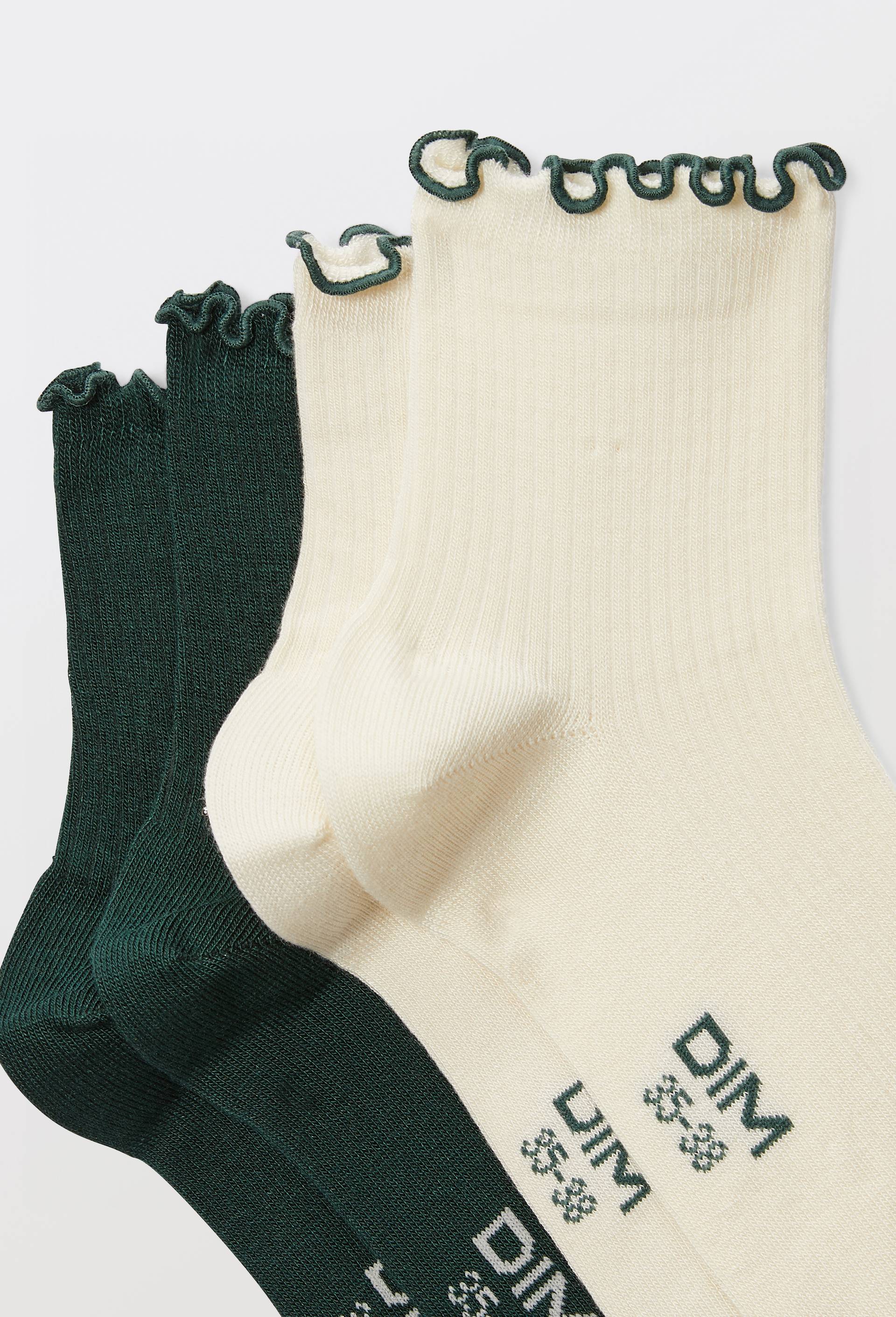 Lot de 2 socquettes en modal DIM, Vert fonc&eacute;, large image number 1