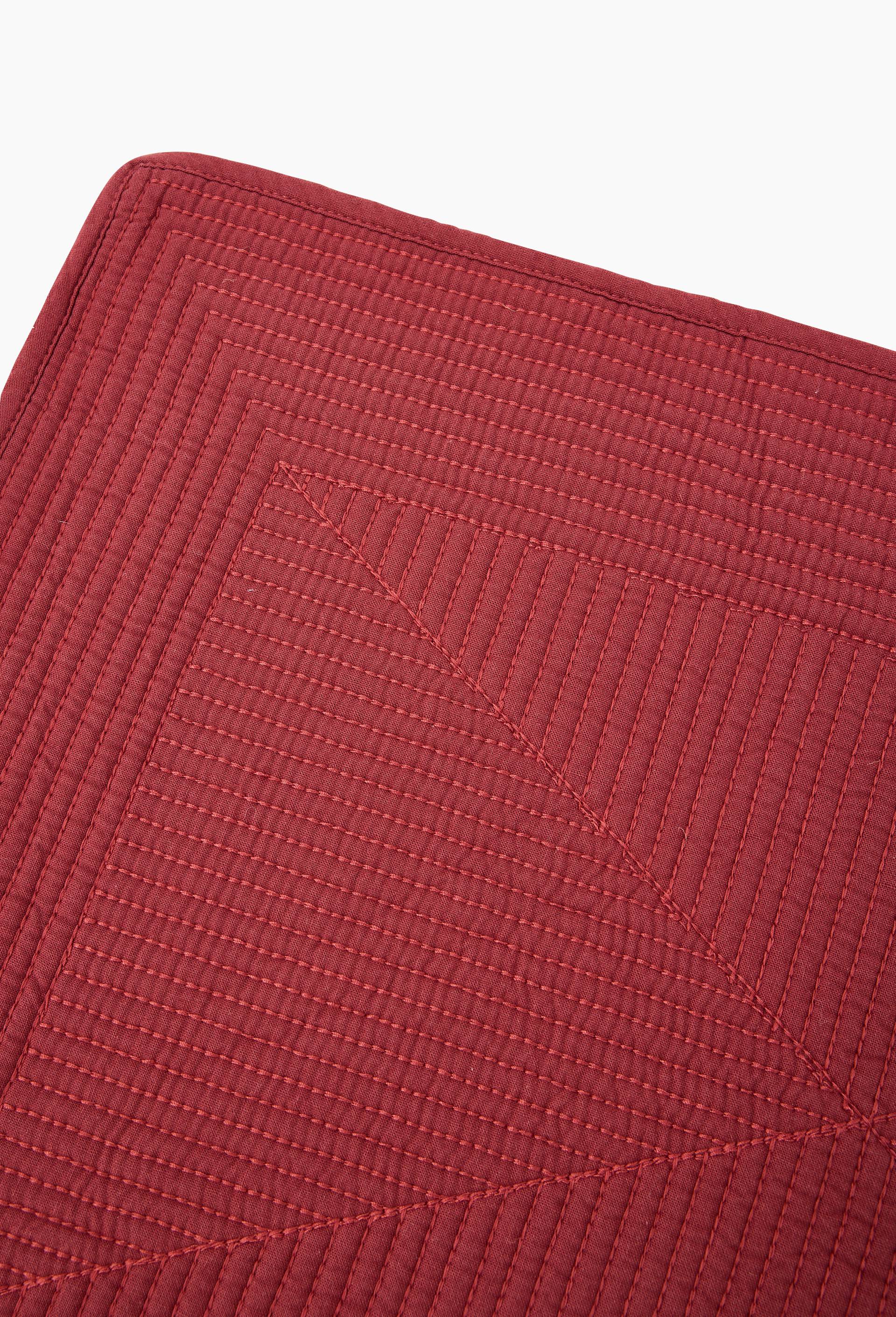 Set de table matelass&eacute; uni,  35x50cm, en coton, Rouge fonc&eacute;, large image number 1.0