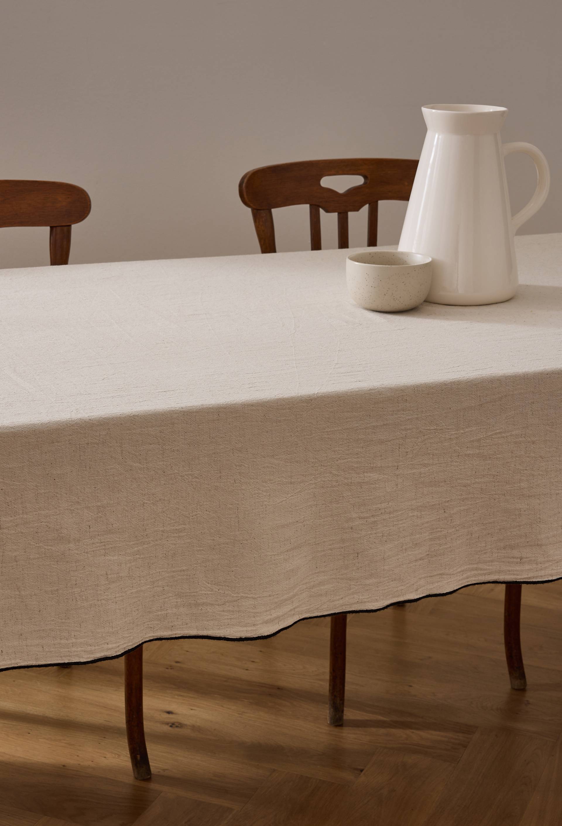 Nappe en coton-lin, Noir, large image number 0.0