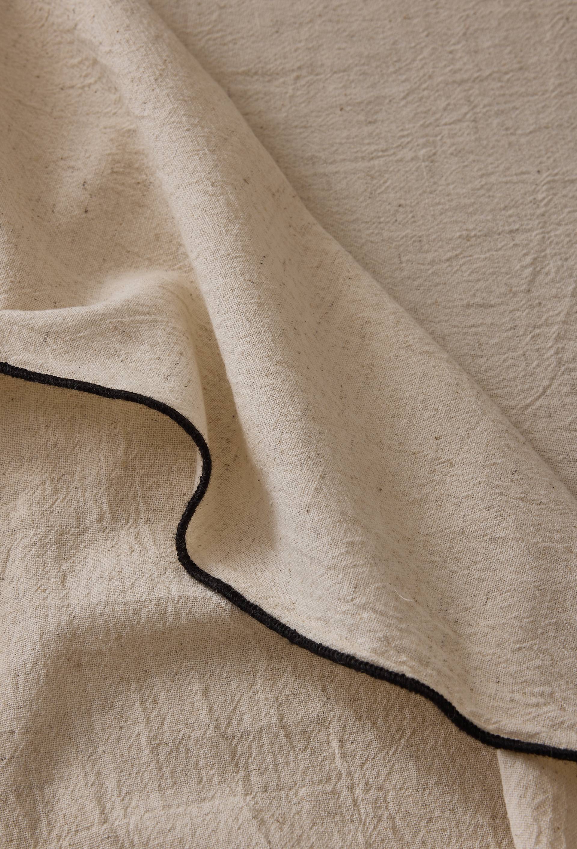 Nappe en coton-lin, Noir, large image number 1.0