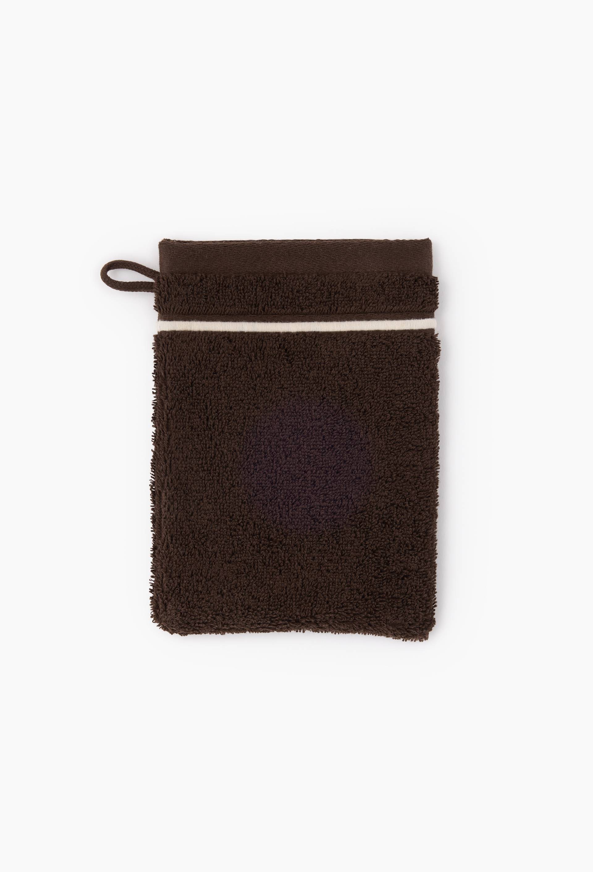 Lot de 2 gants de toilette, 15x21cm, en coton BIO GOTS, Brun fonc&eacute;, large image number 1.0