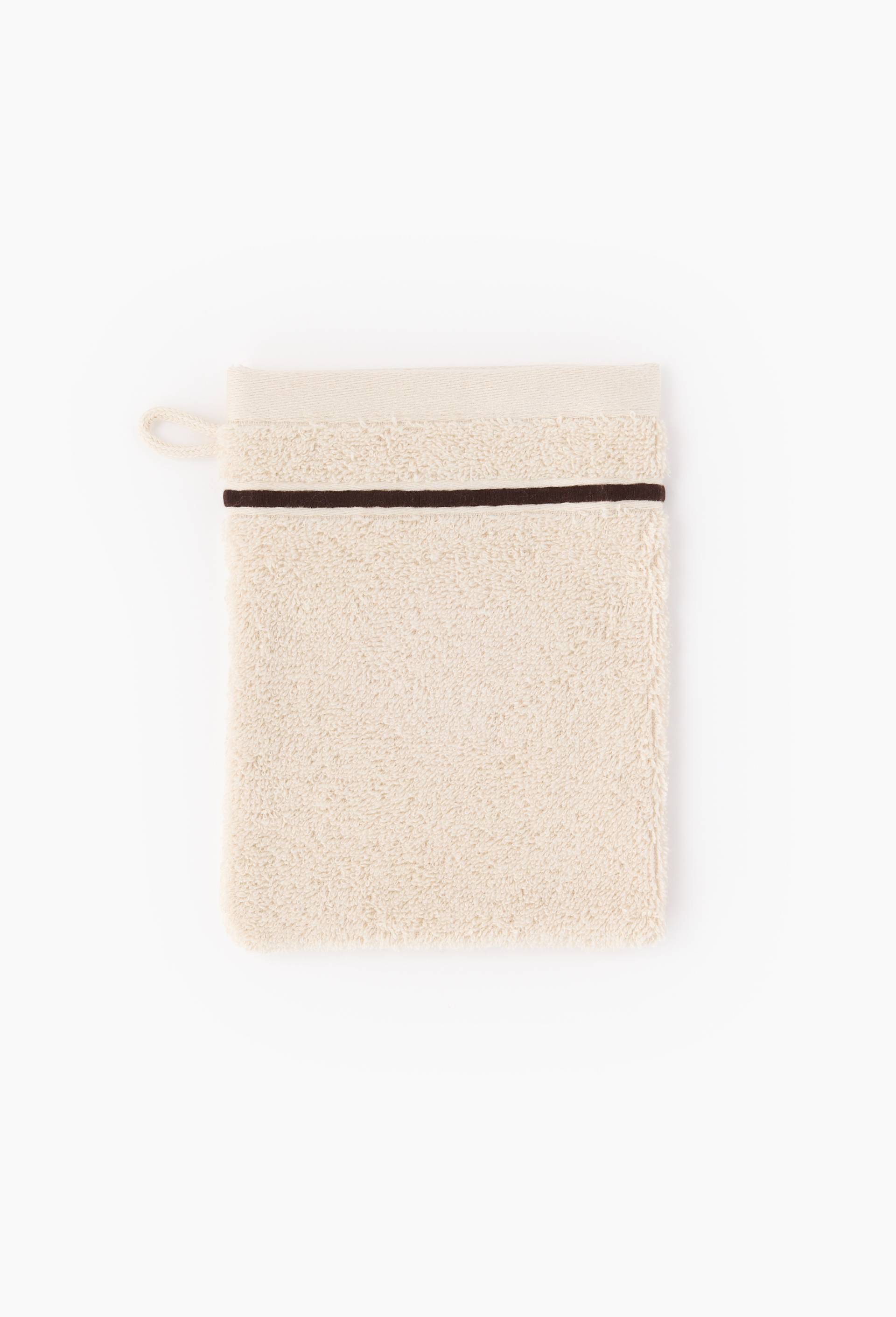 Lot de 2 gants de toilette, 15x21cm, en coton BIO GOTS, Ecru, large image number 1.0