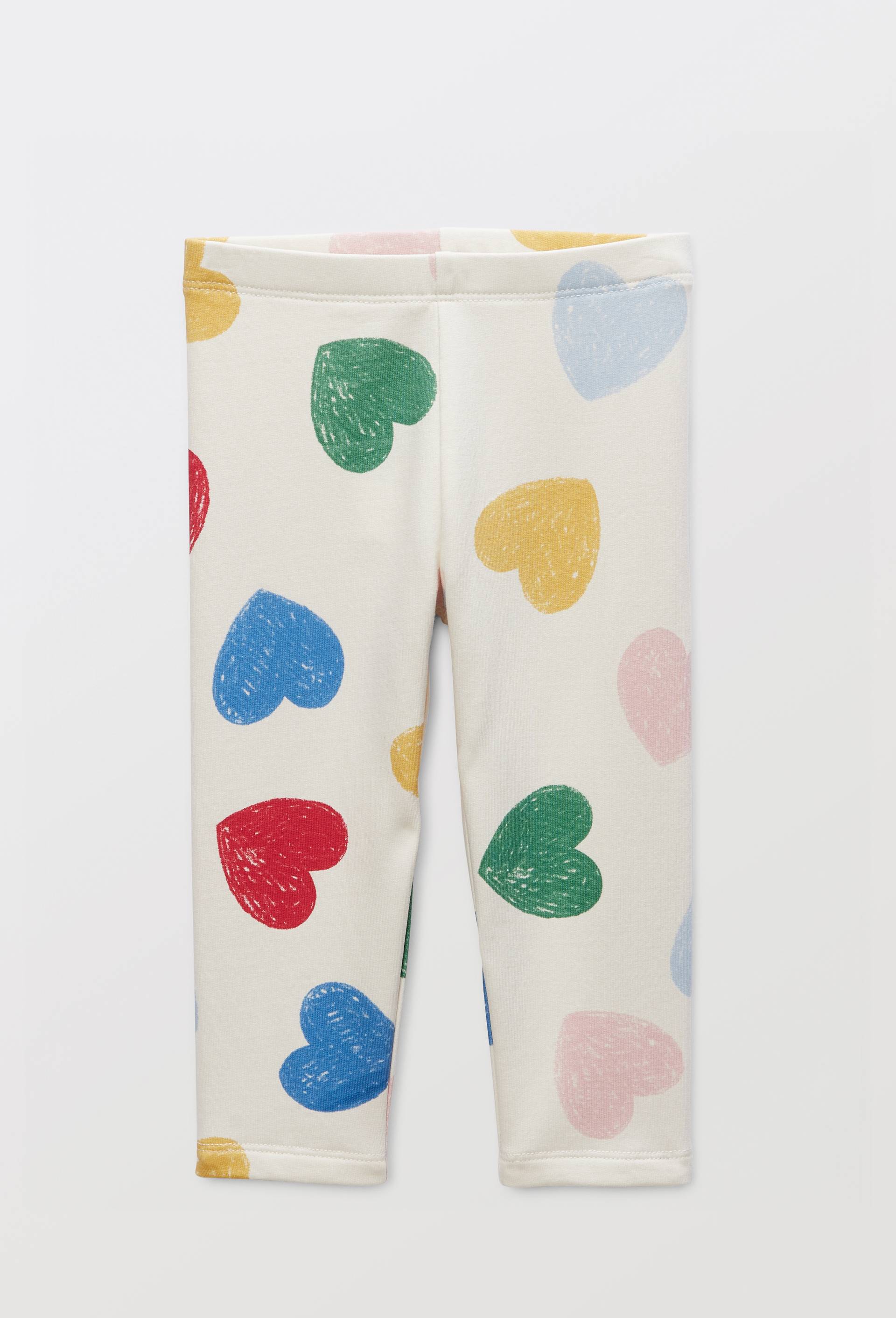 Legging imprim&eacute; en coton BIO GOTS, Beige clair, large image number 1.0