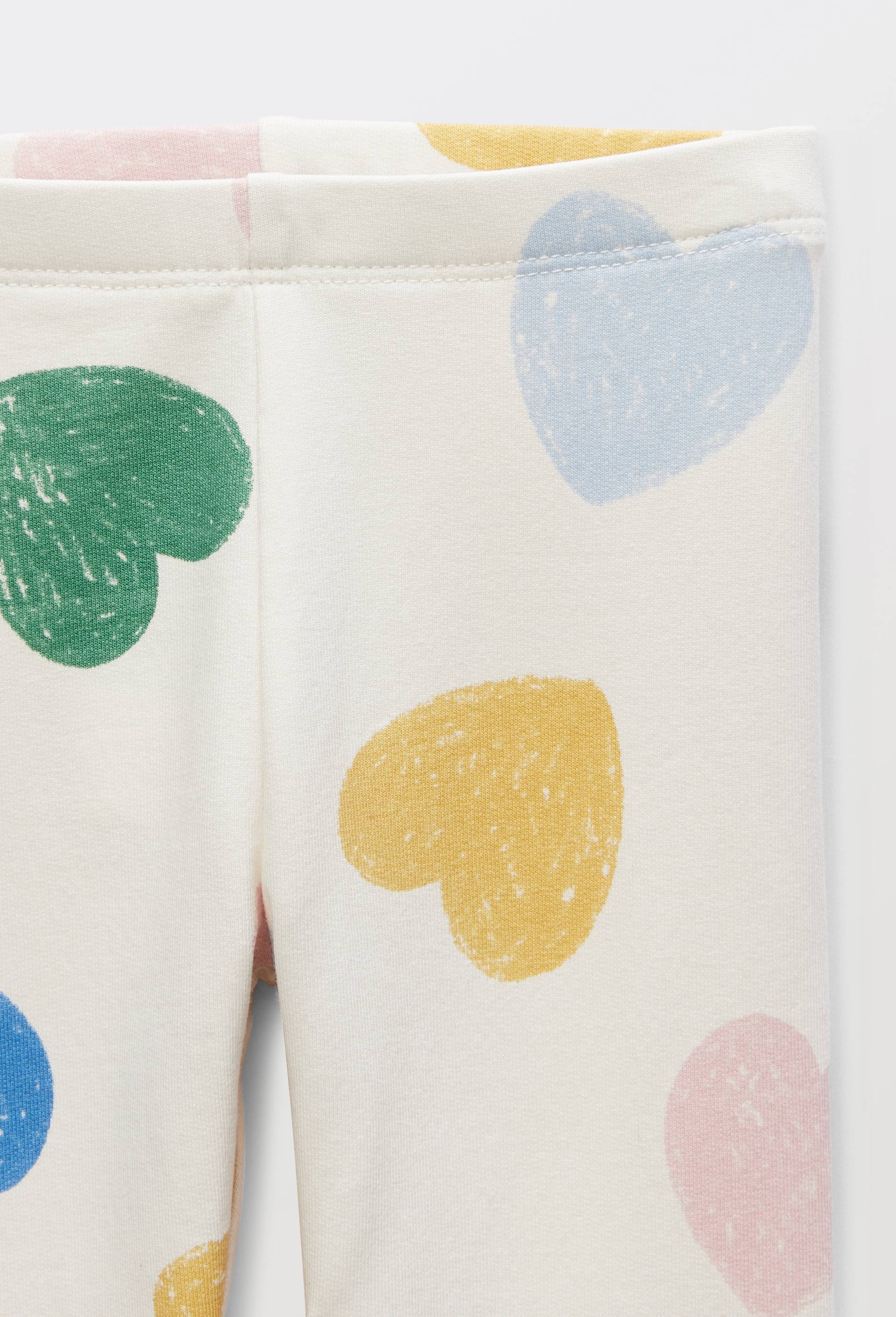 Legging imprim&eacute; en coton BIO GOTS, Beige clair, large image number 3.0