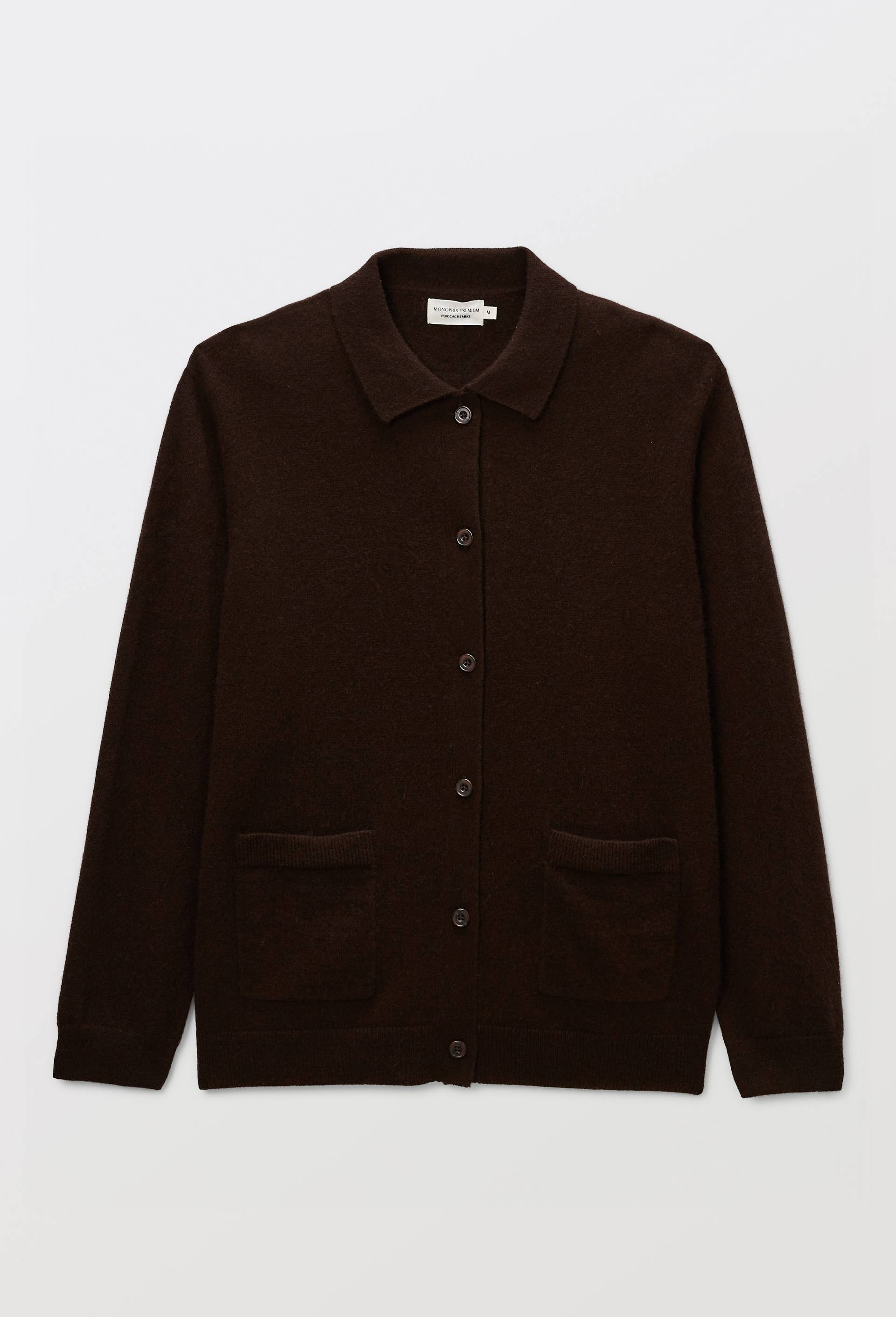 Cardigan uni en cachemire, Brun clair, large image number 2