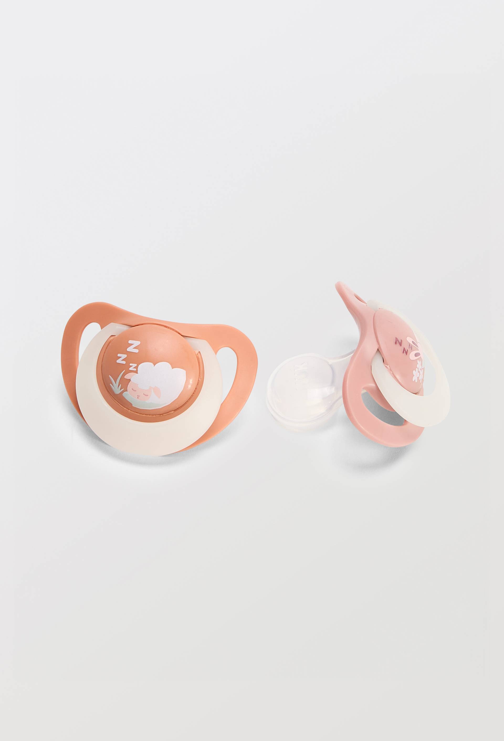 Lot de 2 t&eacute;tines en silicone 18-36 mois, Rose clair, large image number 0