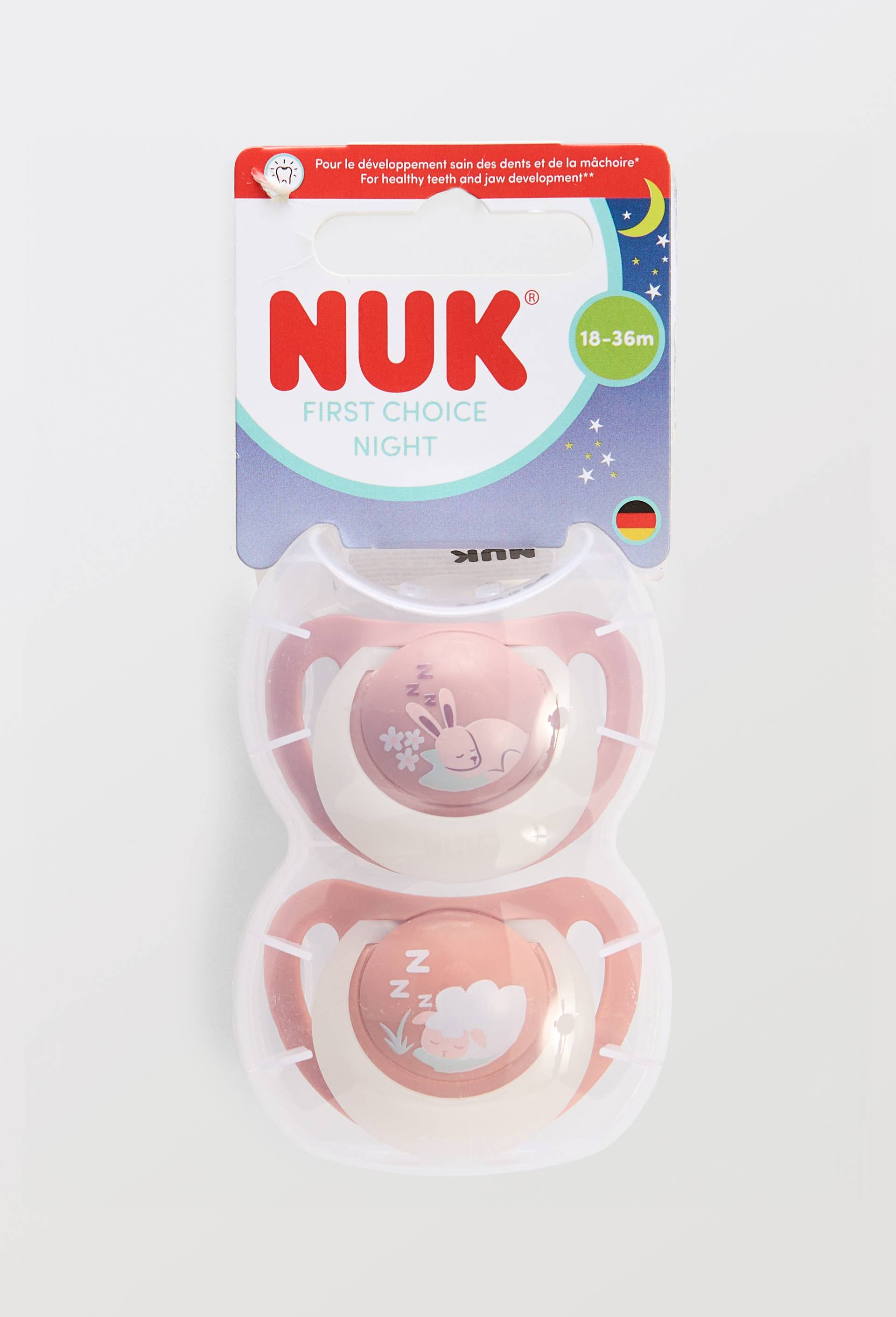 Lot de 2 t&eacute;tines en silicone 18-36 mois, Rose clair, large image number 1