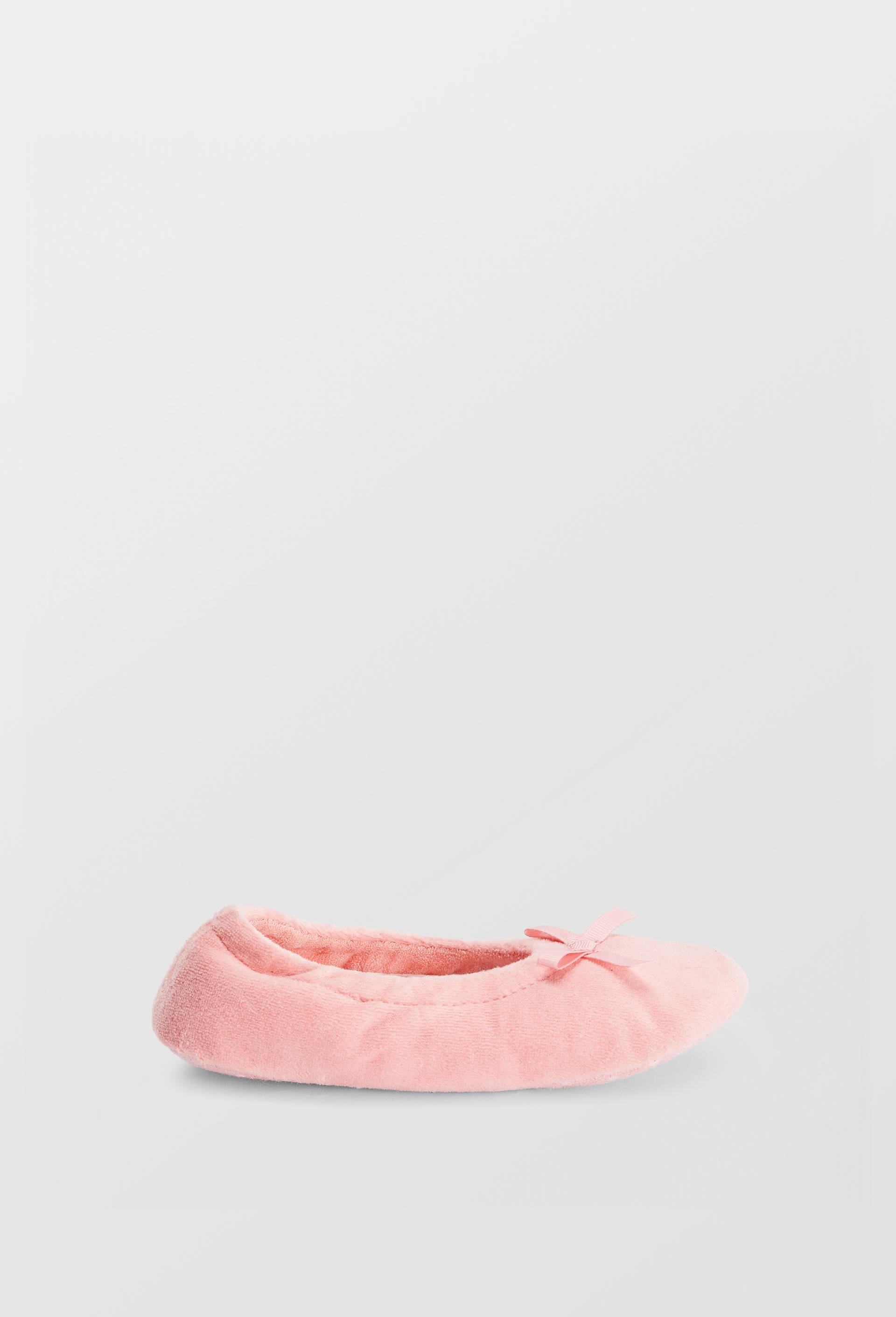 Chaussons ballerine fille uni, Rose, large image number 1