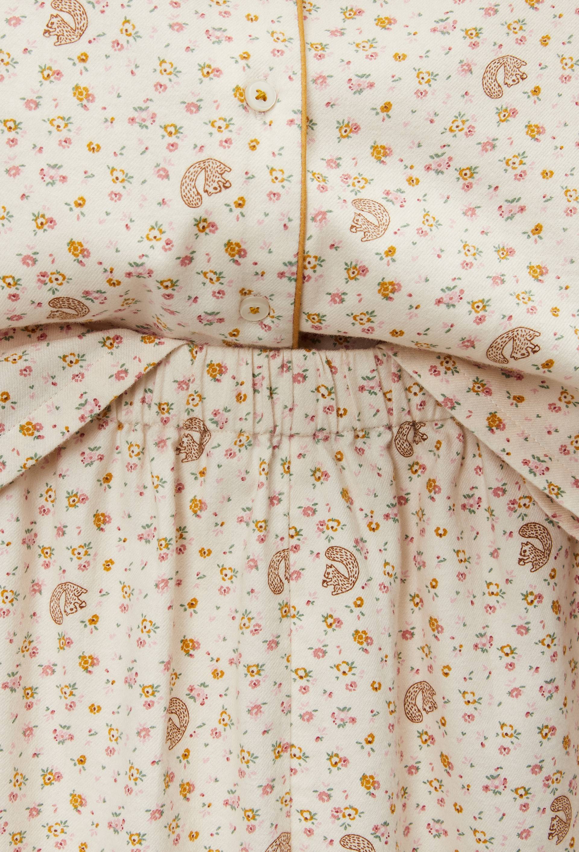 Pyjama manche longues col claudine imprim&eacute;, Beige clair, large image number 2.0