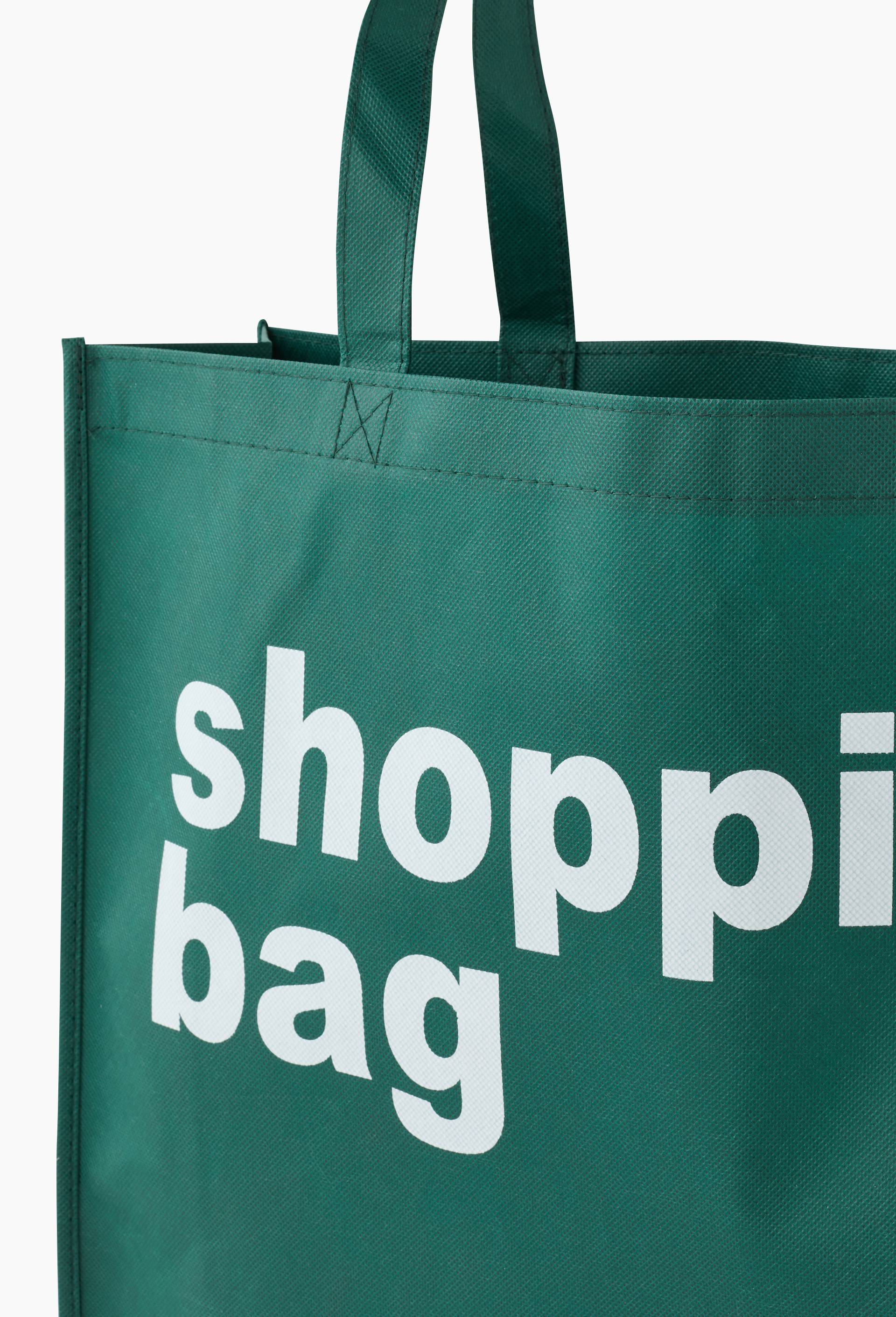Sac shopping bag vert sapin, 45*14*40cm, en polypropyl&egrave;ne non tiss&eacute;, Vert fonc&eacute;, large image number 1.0