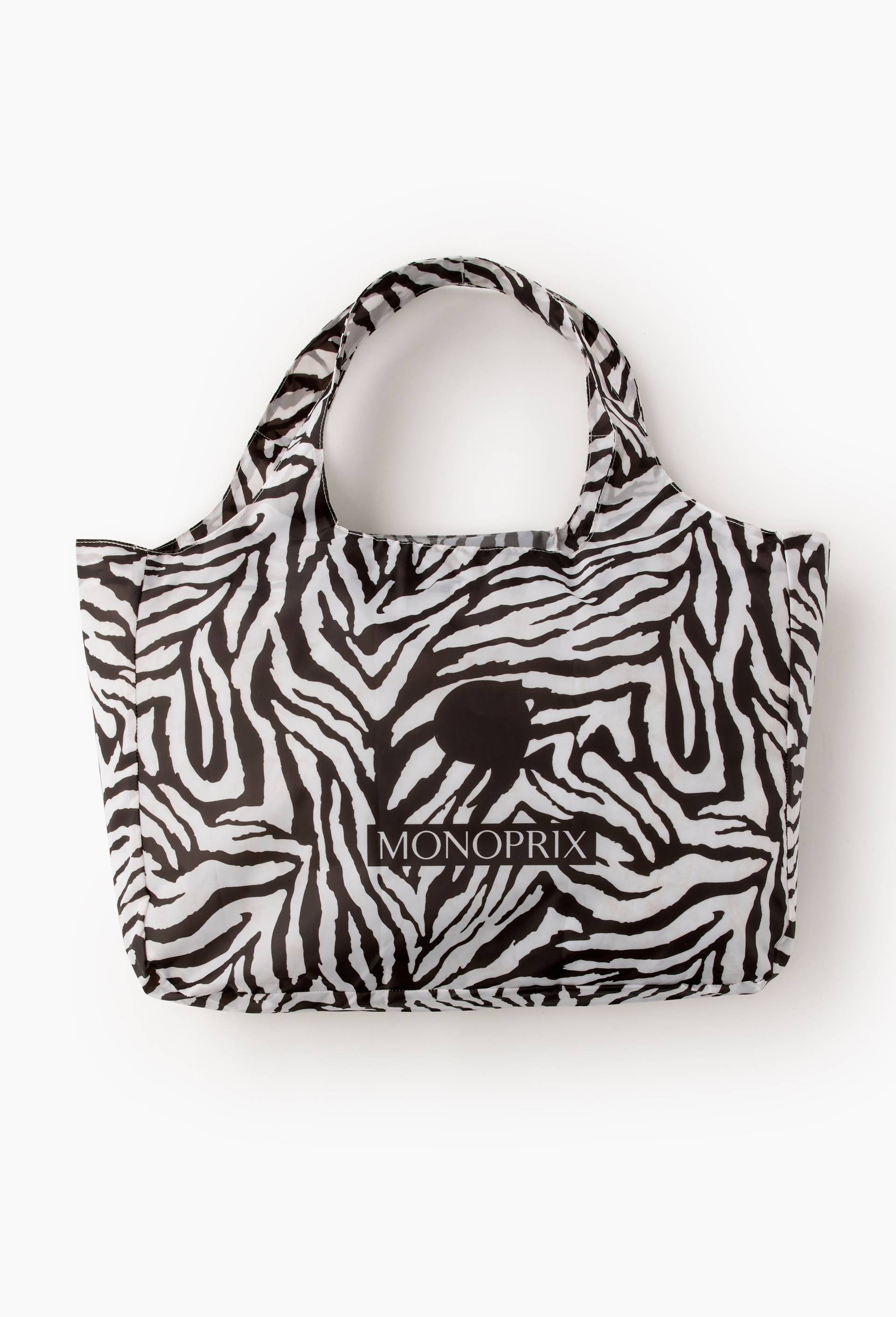 Sac dd Z&egrave;bre, en polyester recycl&eacute; ,40x11x30cm, Beige clair, large image number 0