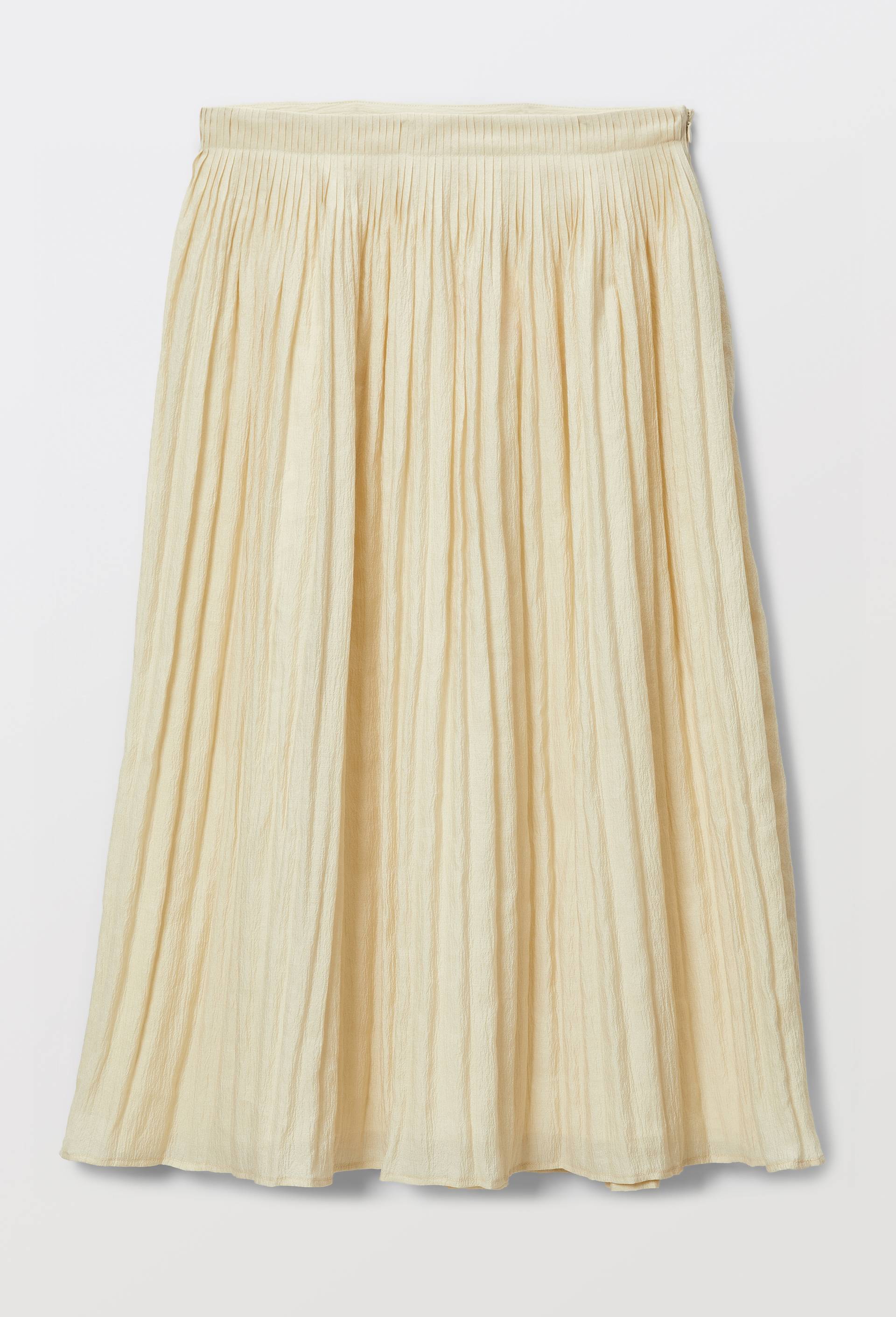 Jupe longue &eacute;vas&eacute;e unie, Beige, large