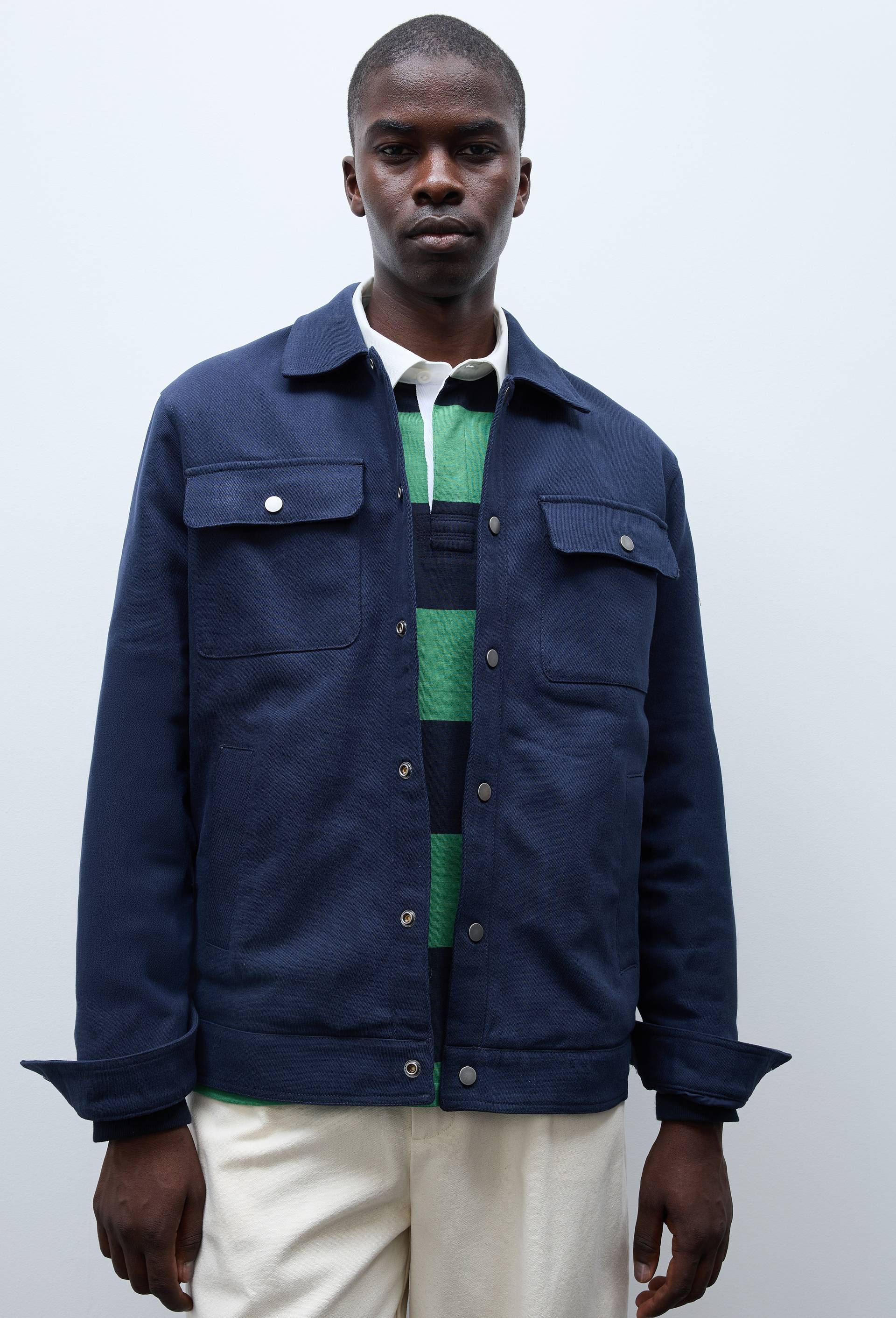 Veste en coton, Bleu fonc&eacute;, large image number 0