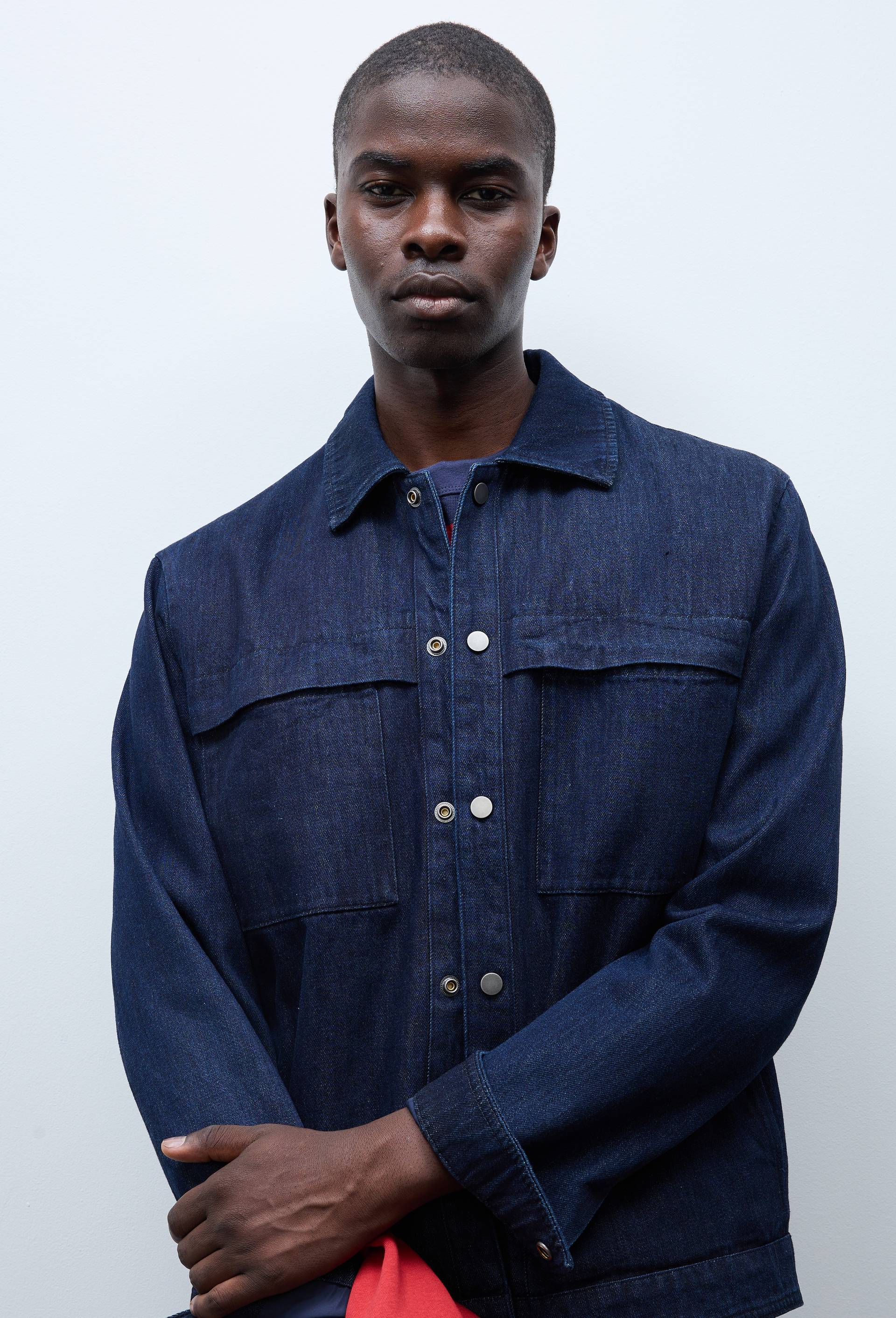 Veste en jean en coton bio GOTS, Bleu fonc&eacute;, large image number 1.0