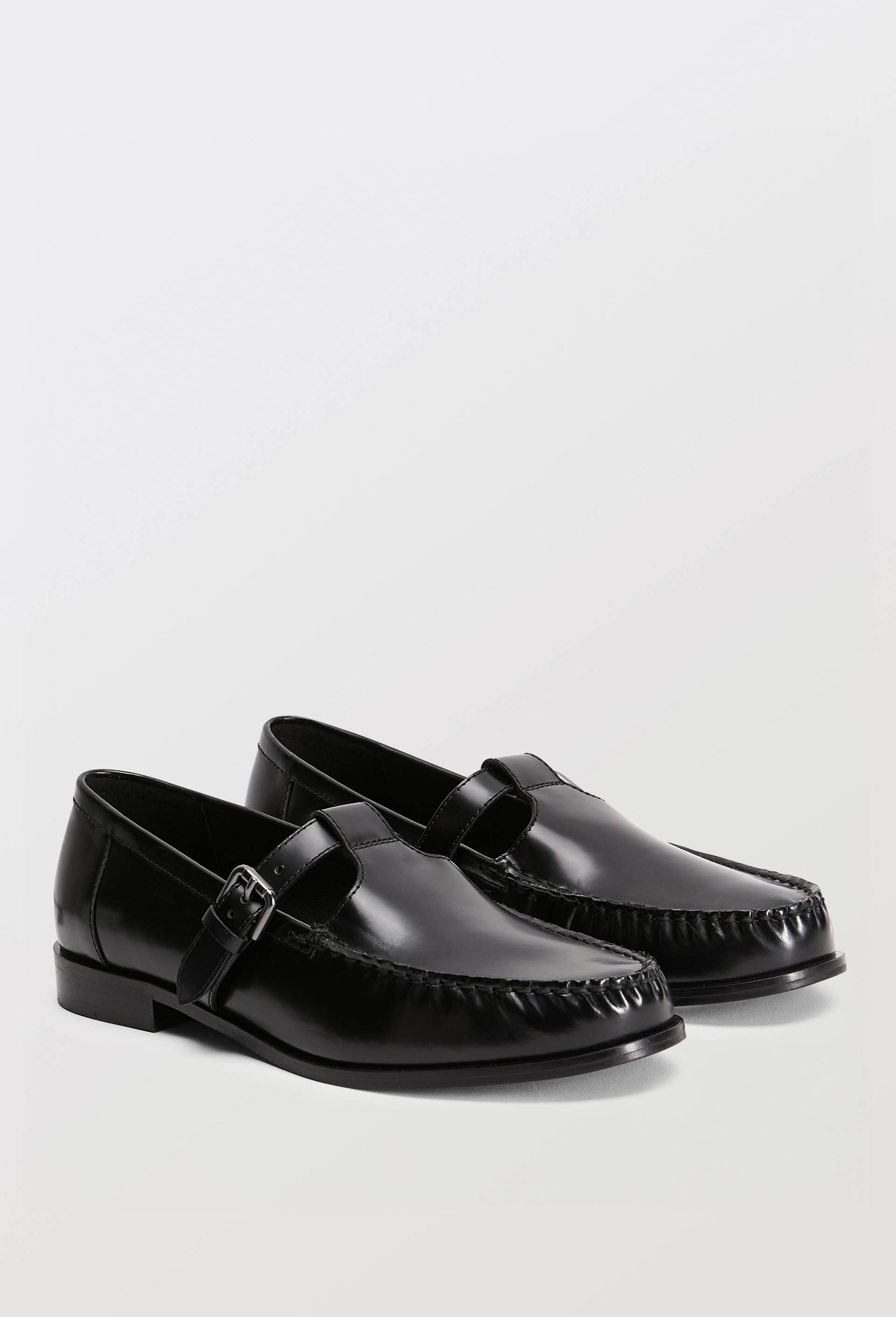 Salom&eacute;s en cuir, Noir, large image number 0