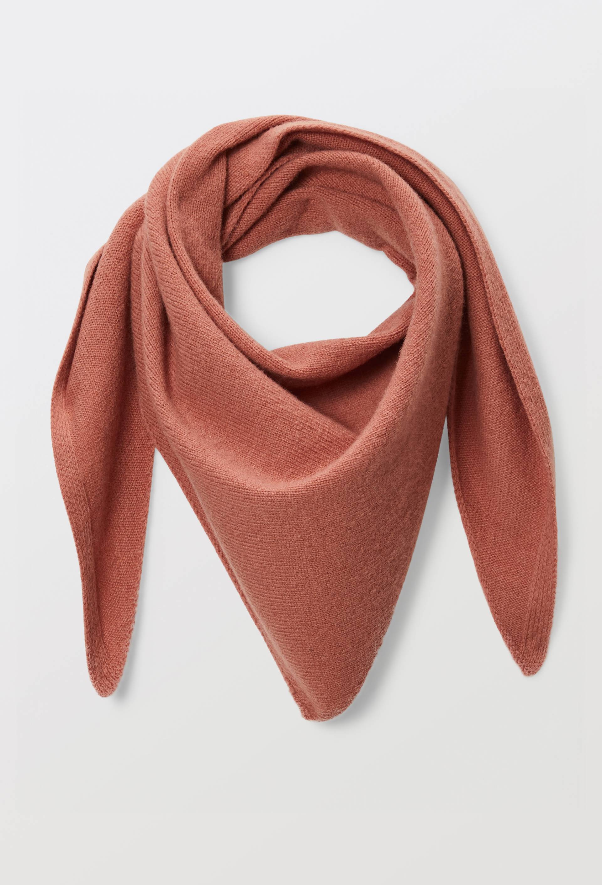 Echarpe triangle en laine, Rose fonc&eacute;, swatch image