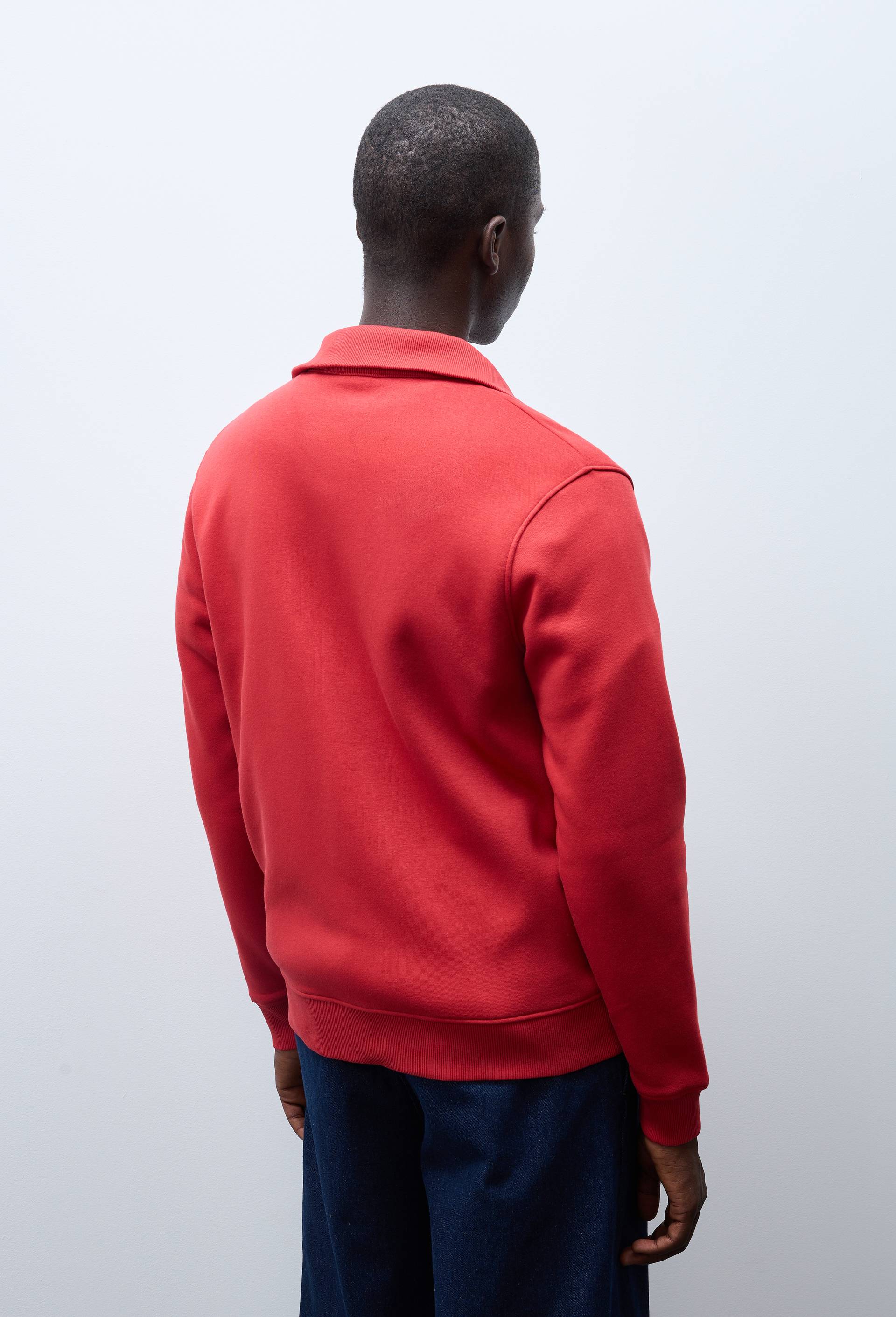Gilet zipp&eacute; col camionneur, Rouge fonc&eacute;, large image number 2.0