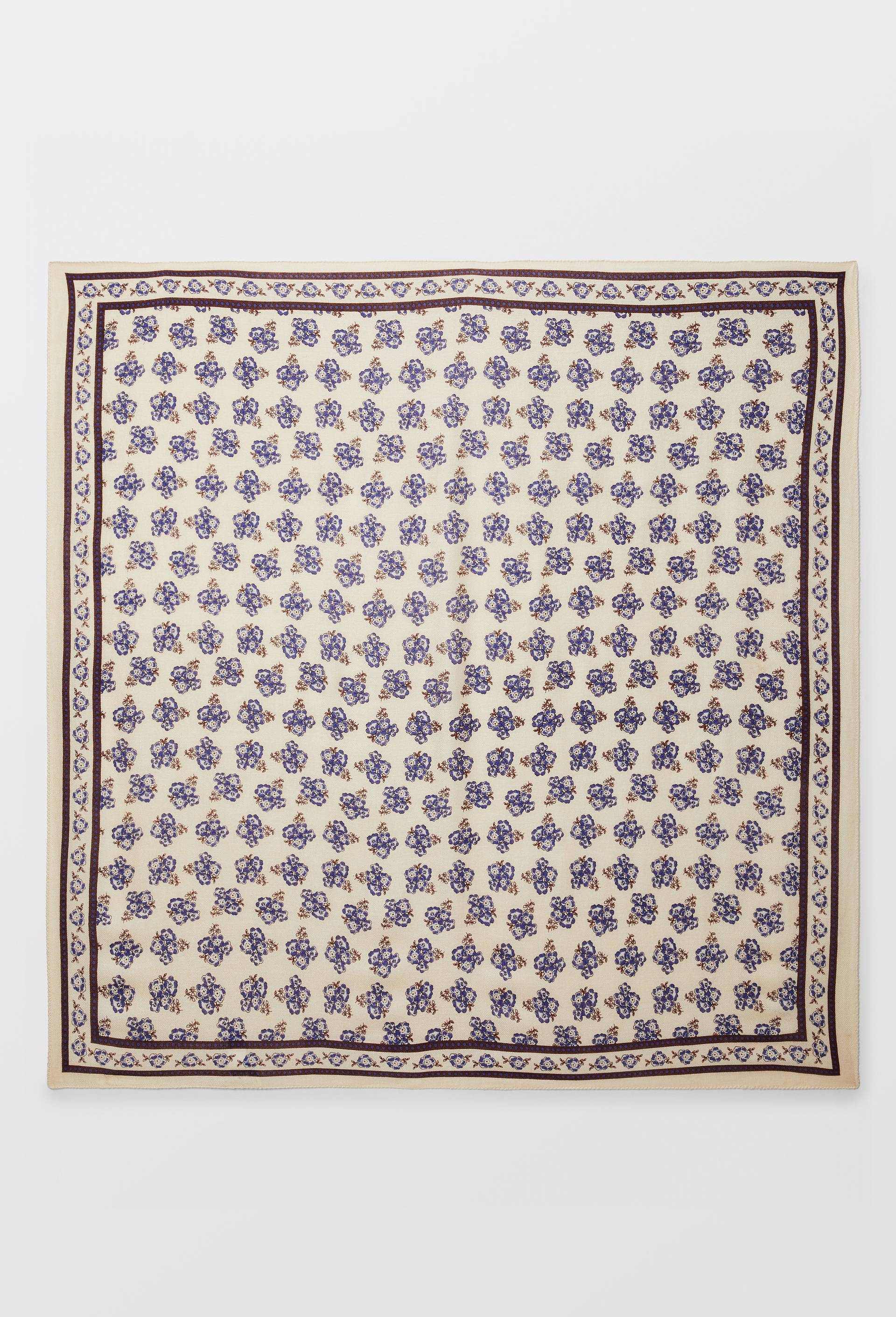 Echarpe imprim&eacute;e contenant de la laine, Beige clair, large image number 3