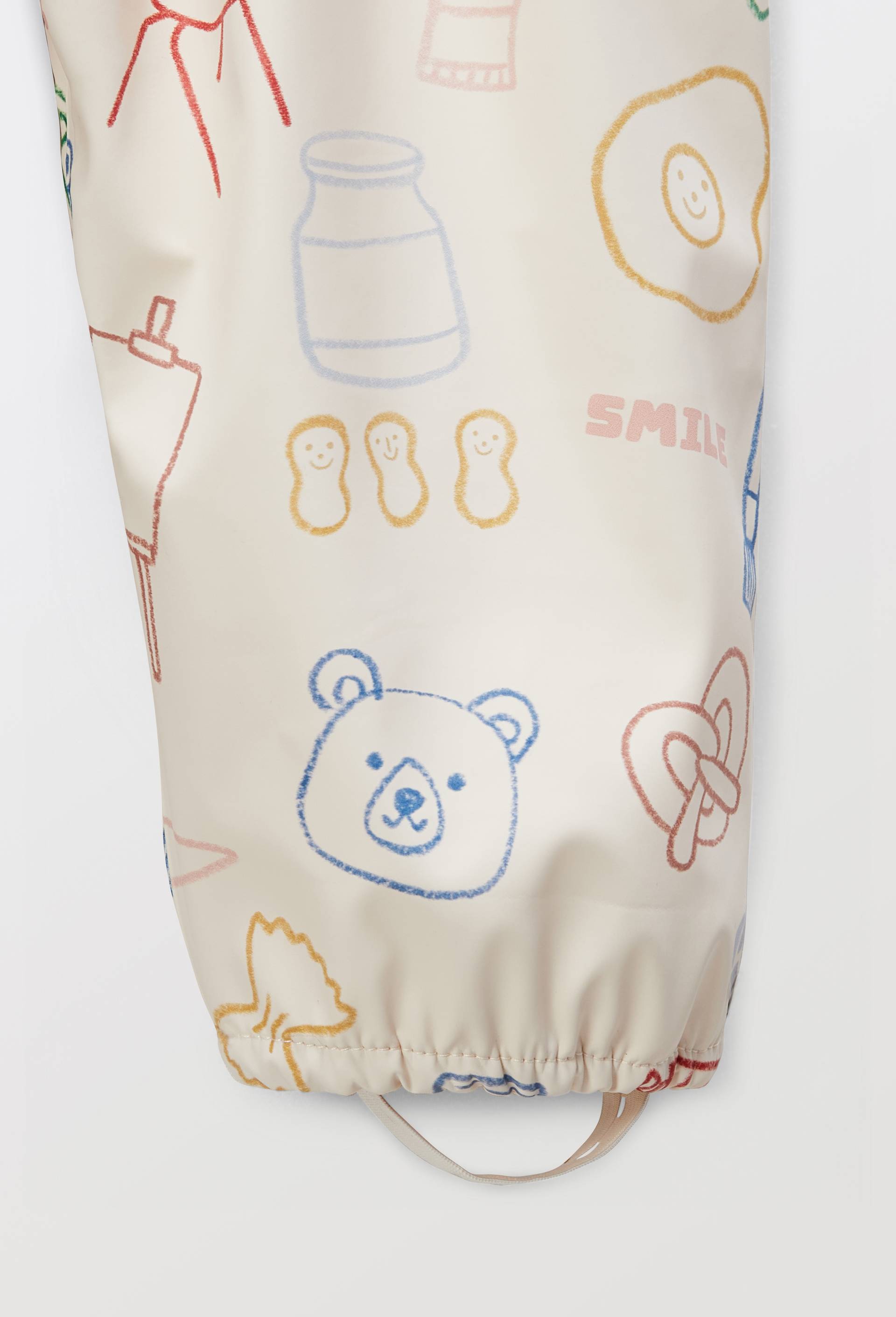 Pantalon de pluie imprim&eacute; avec rembourrage en polyester recycl&eacute;, Beige clair, large image number 3