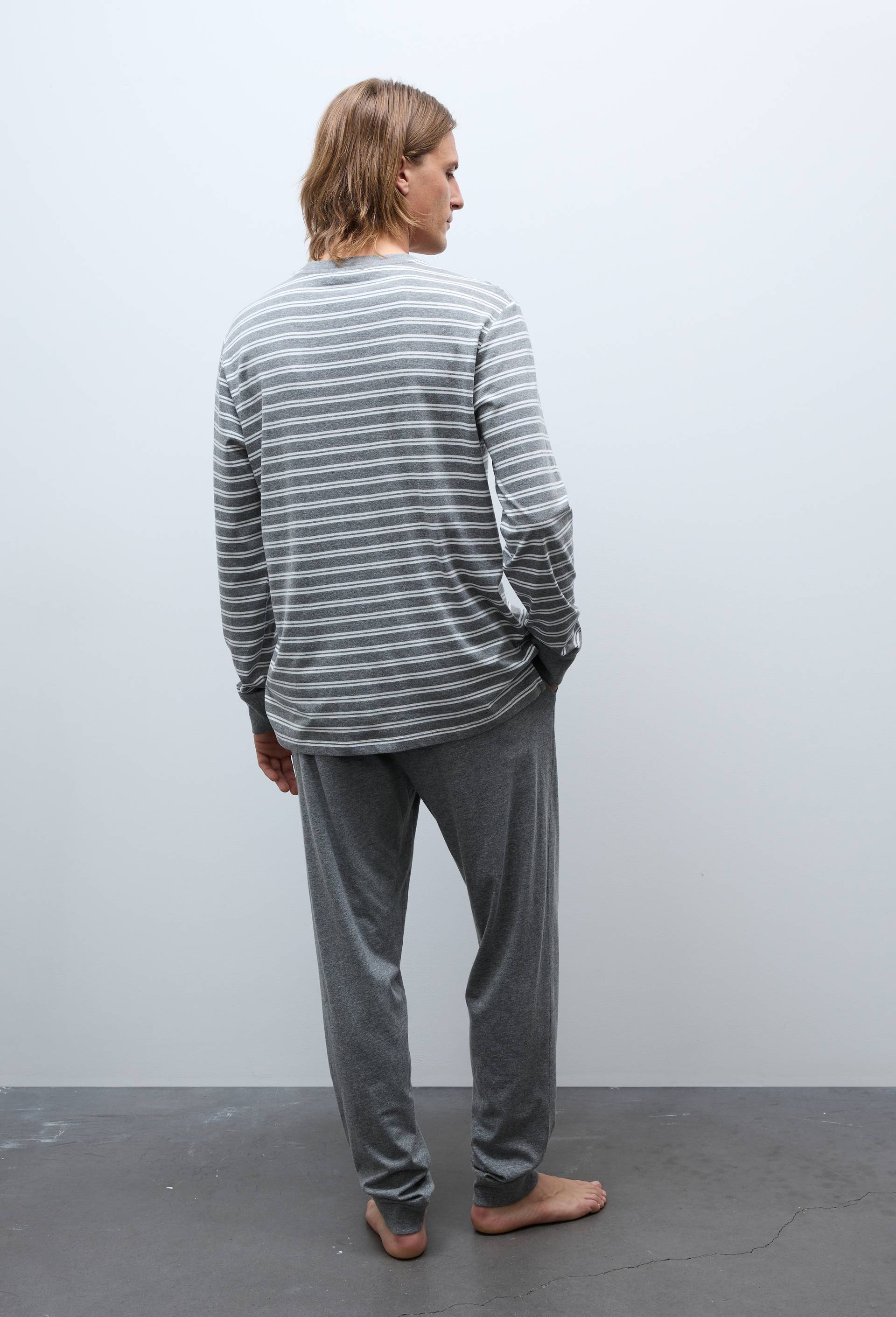 Ensemble de pyjama long en jersey en coton, Gris, large image number 1.0