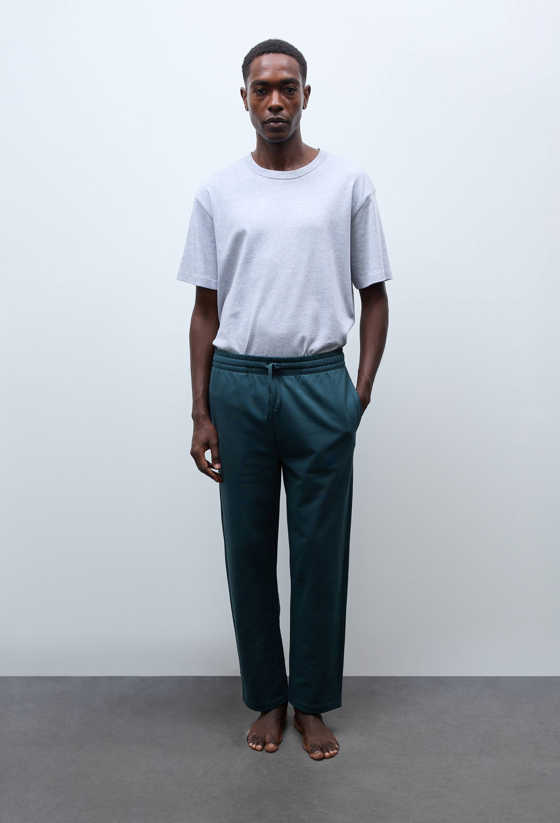 Pantalon molleton en coton BIO GOTS, Vert fonc&eacute;, large image number 0