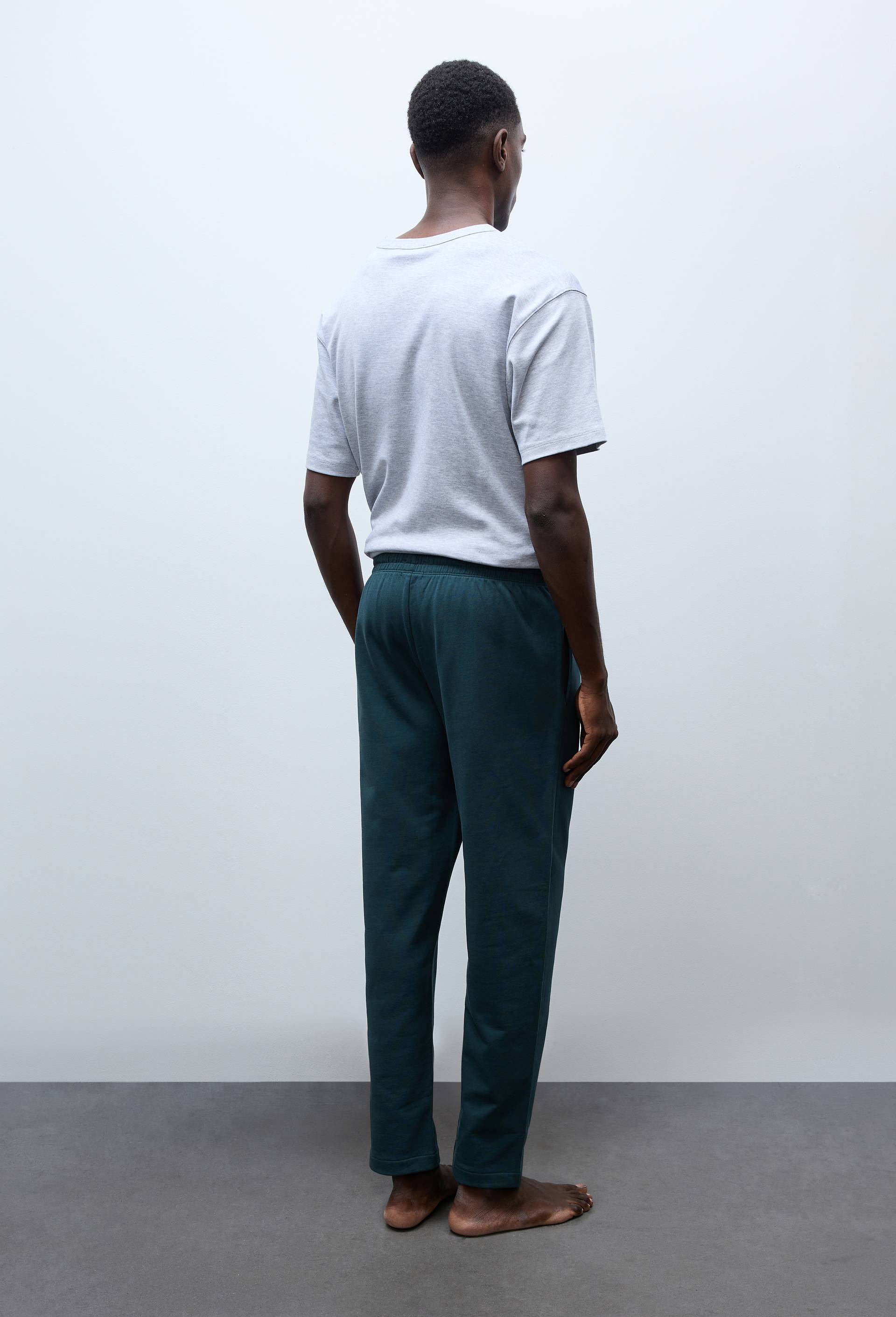 Pantalon molleton en coton BIO GOTS, Vert fonc&eacute;, large image number 1.0