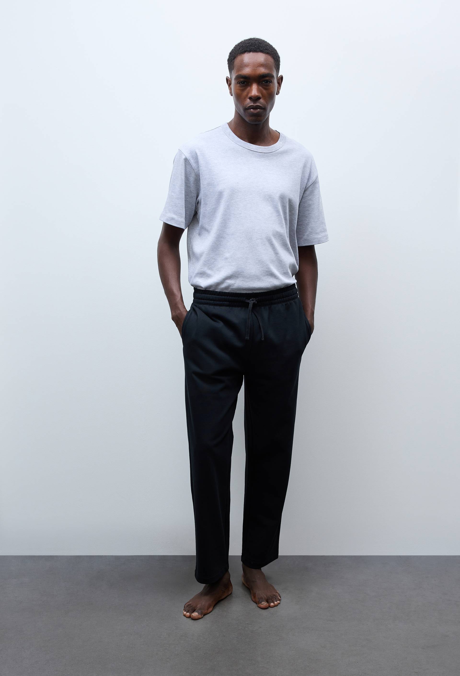 Pantalon molleton en coton BIO GOTS, Noir, large image number 0.0