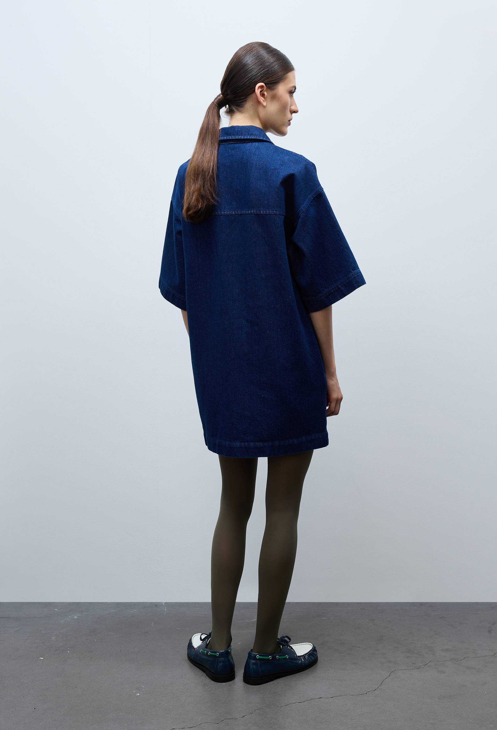 Robe courte en jean en coton BIO GOTS, Bleu fonc&eacute;, large image number 1.0