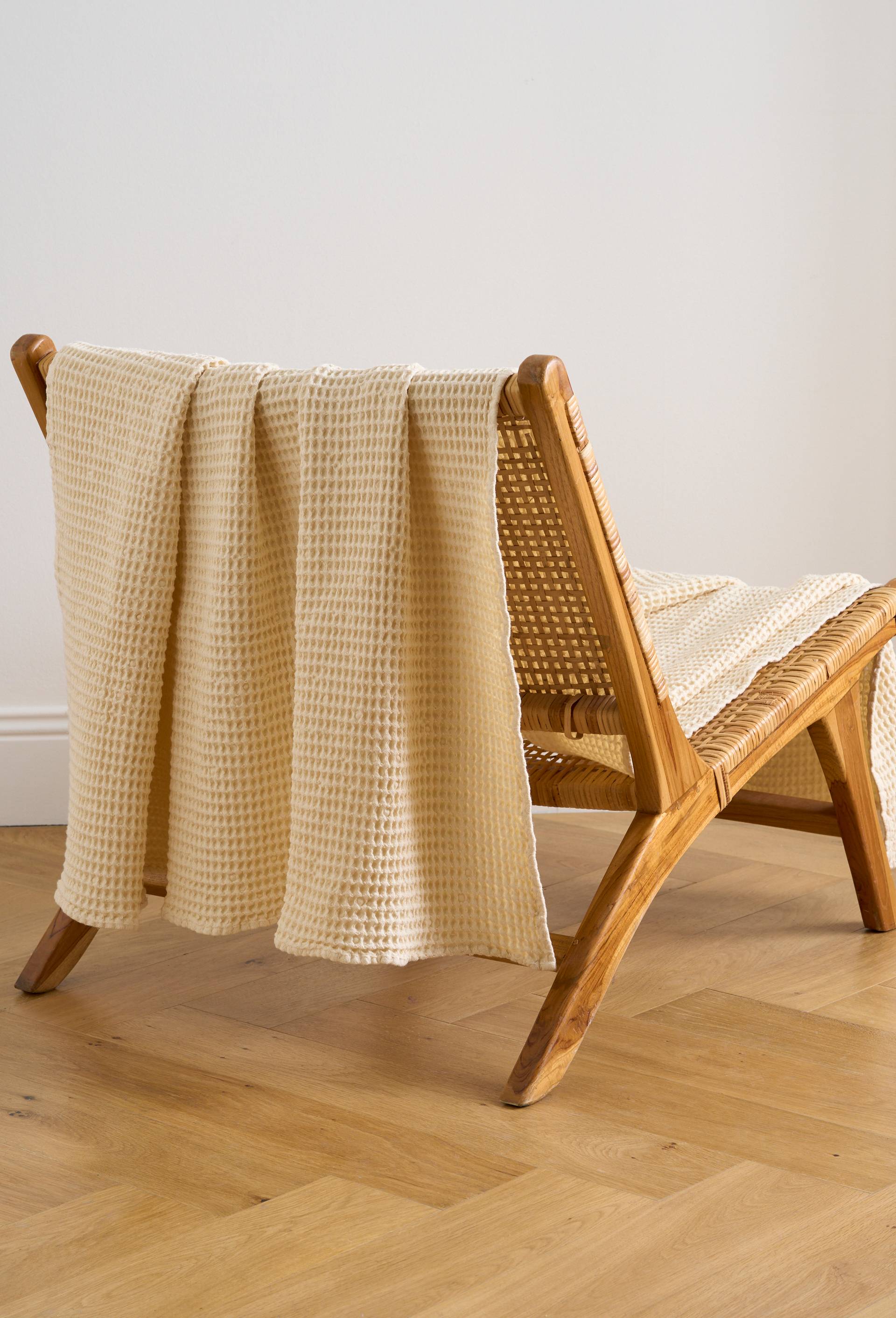 Plaid coton ray&eacute; uni, 100% coton, Ecru, large image number 0