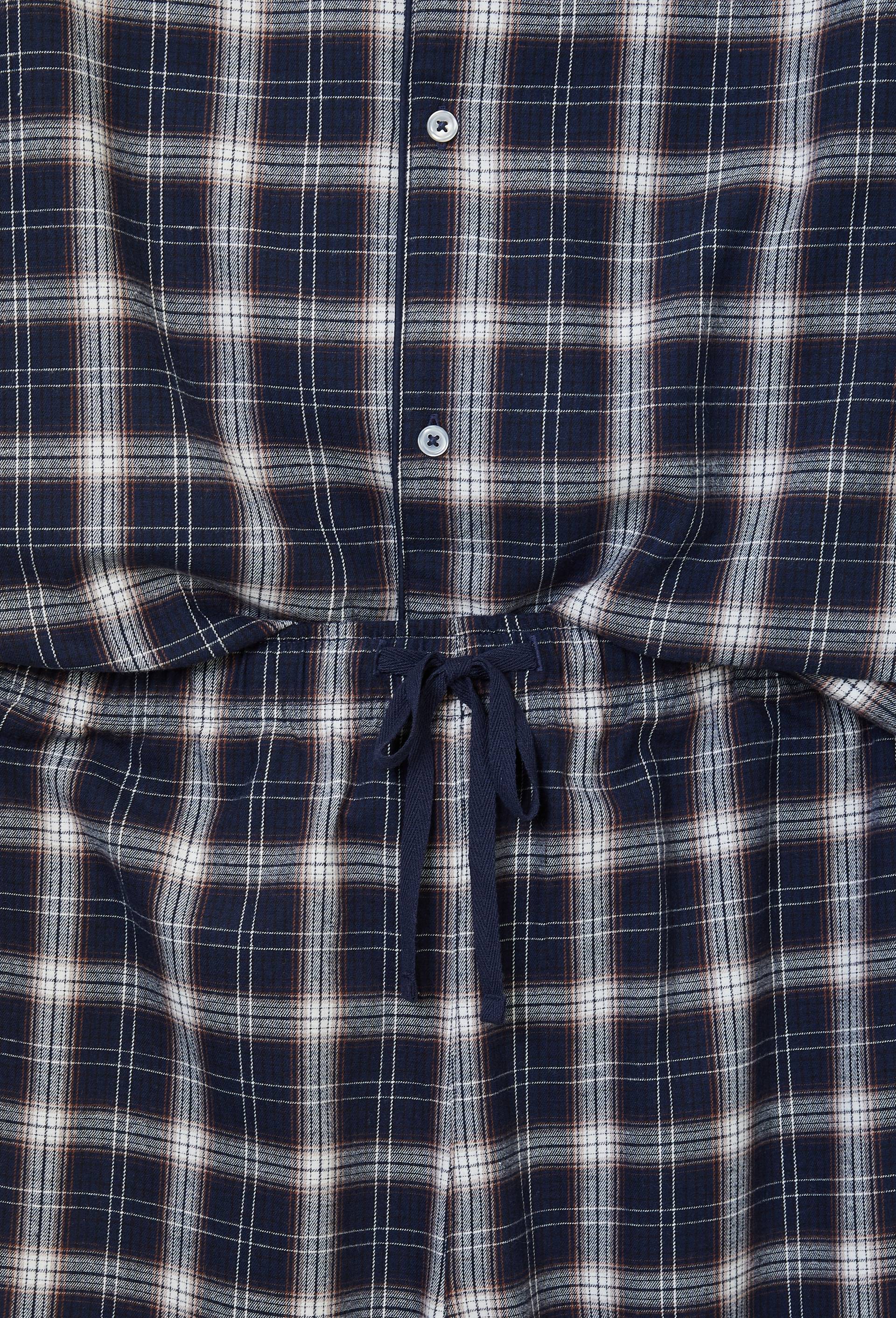 Pyjama manches longues et pantalon en flanelle de coton BIO GOTS, Bleu fonc&eacute;, large image number 5.0