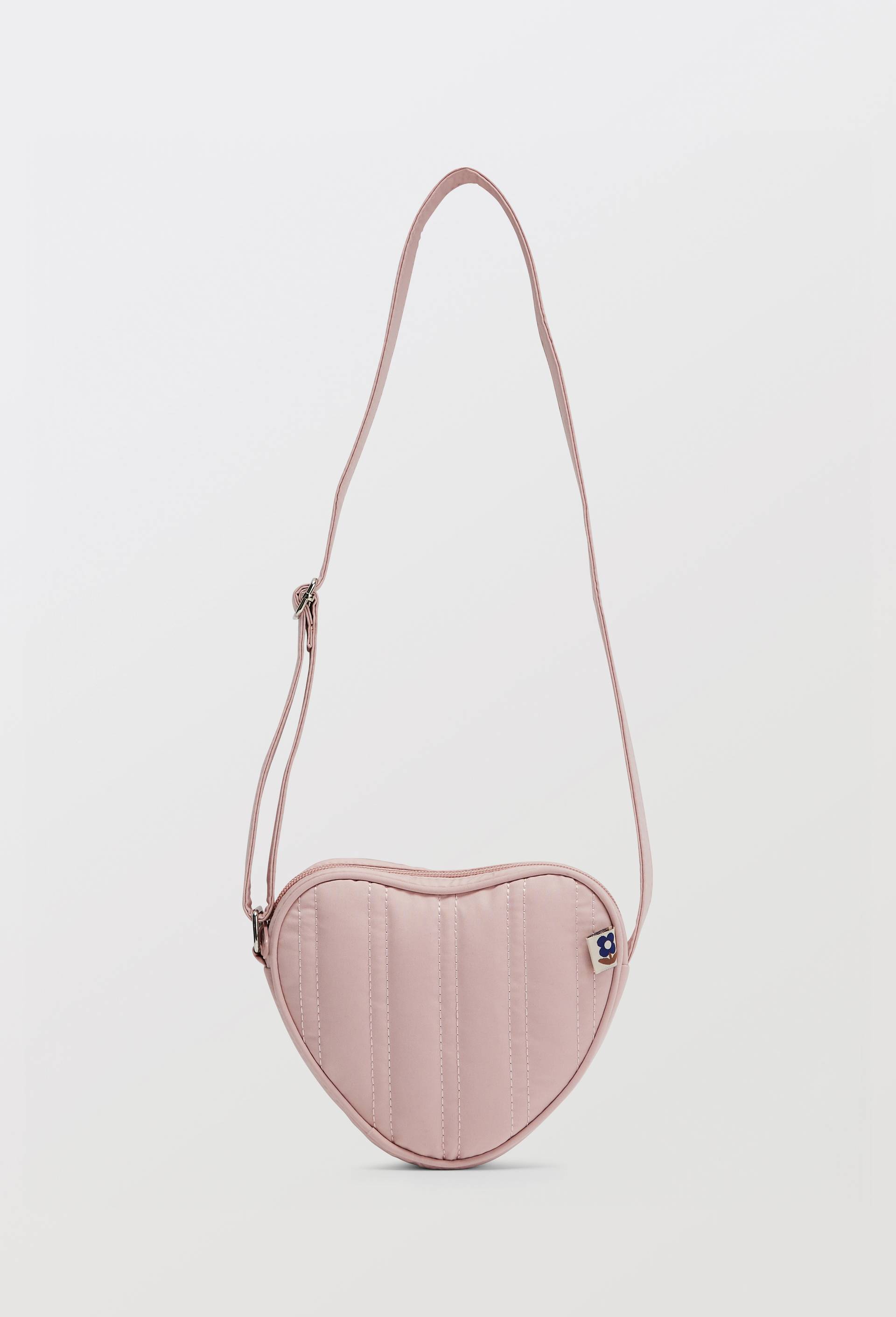 Sac matelass&eacute; en forme de coeur, Rose, large image number 0.0