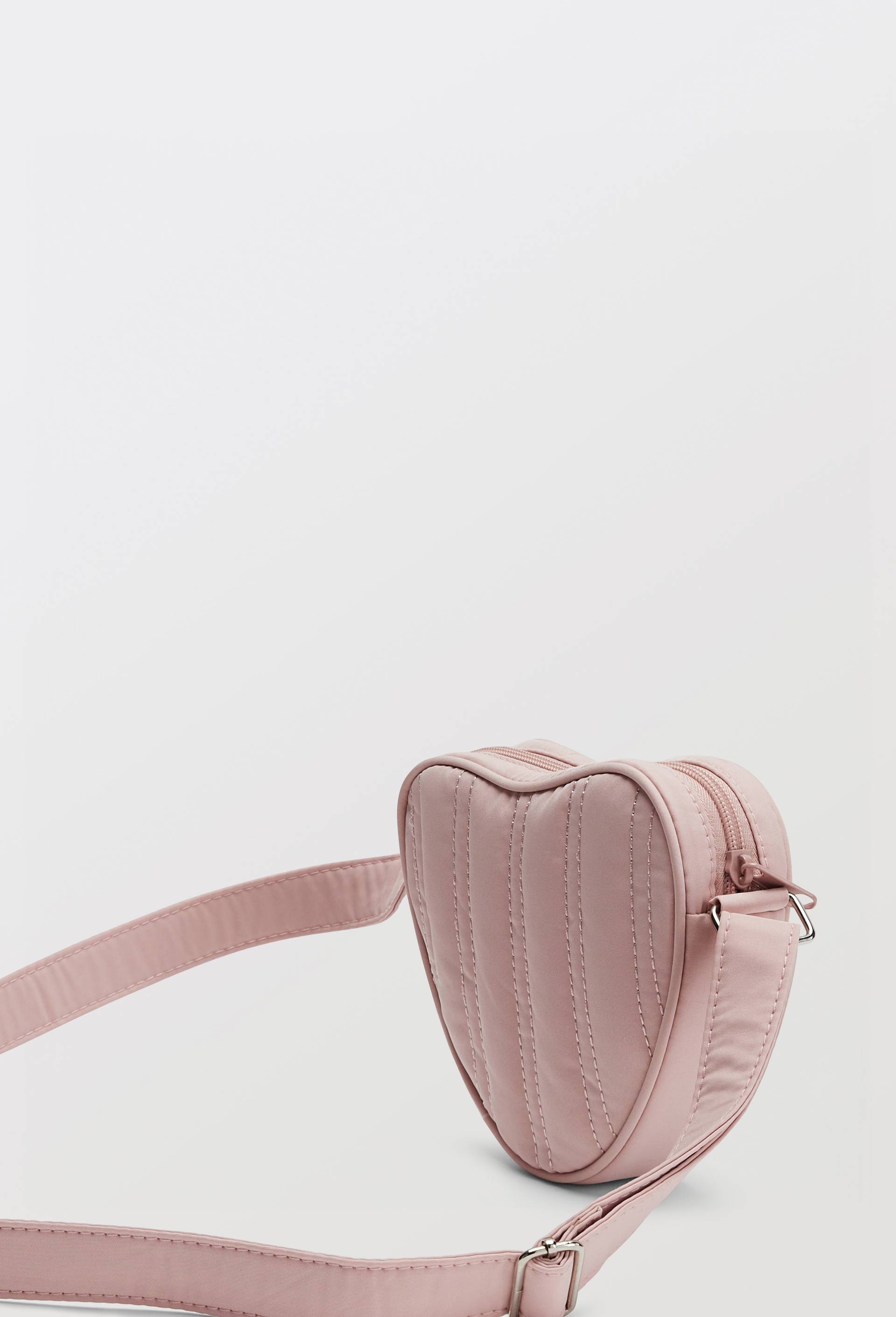 Sac matelass&eacute; en forme de coeur, Rose, large image number 1.0