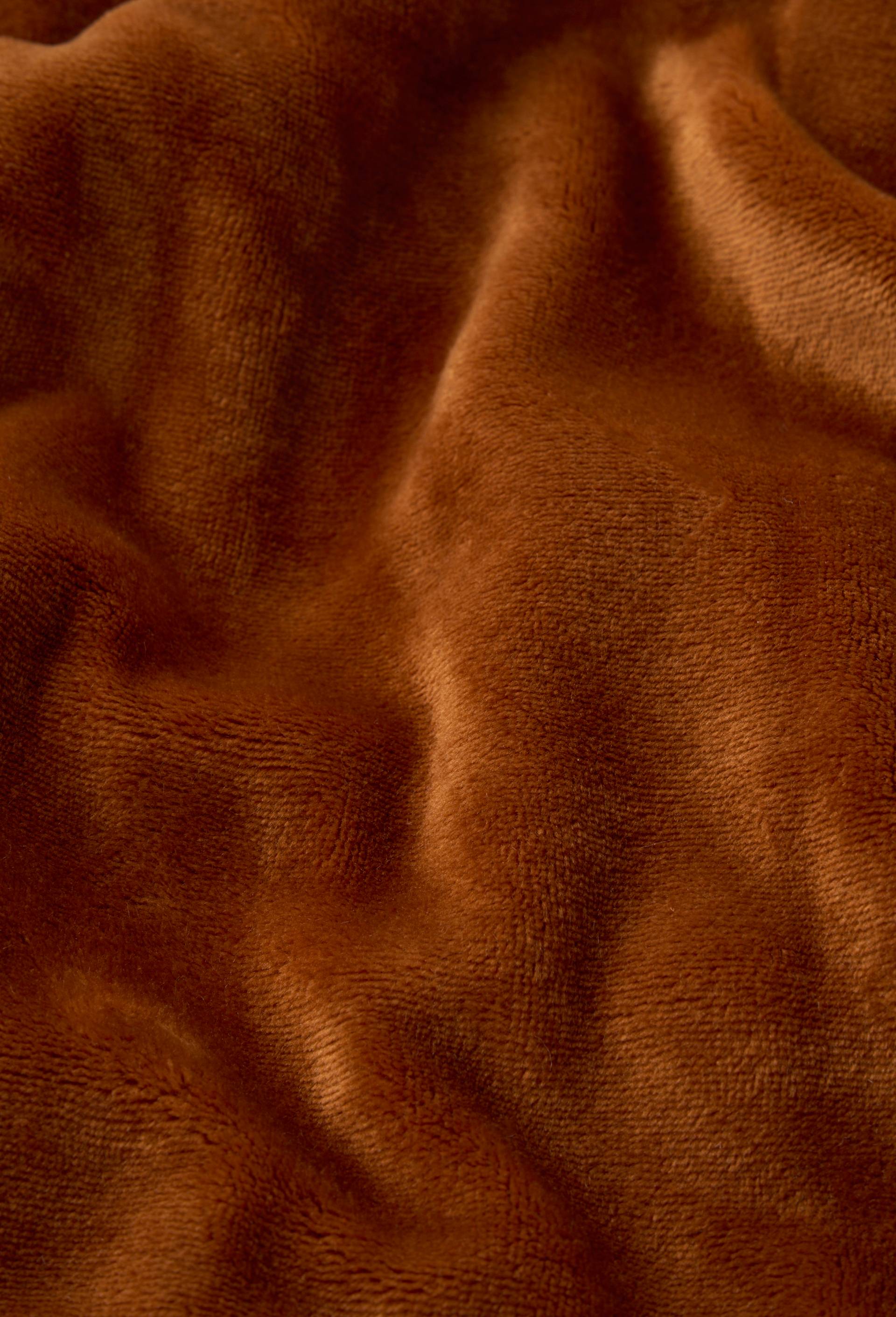 Plaid microfibre uni, polyester recycl&eacute;, Brun, large image number 2.0