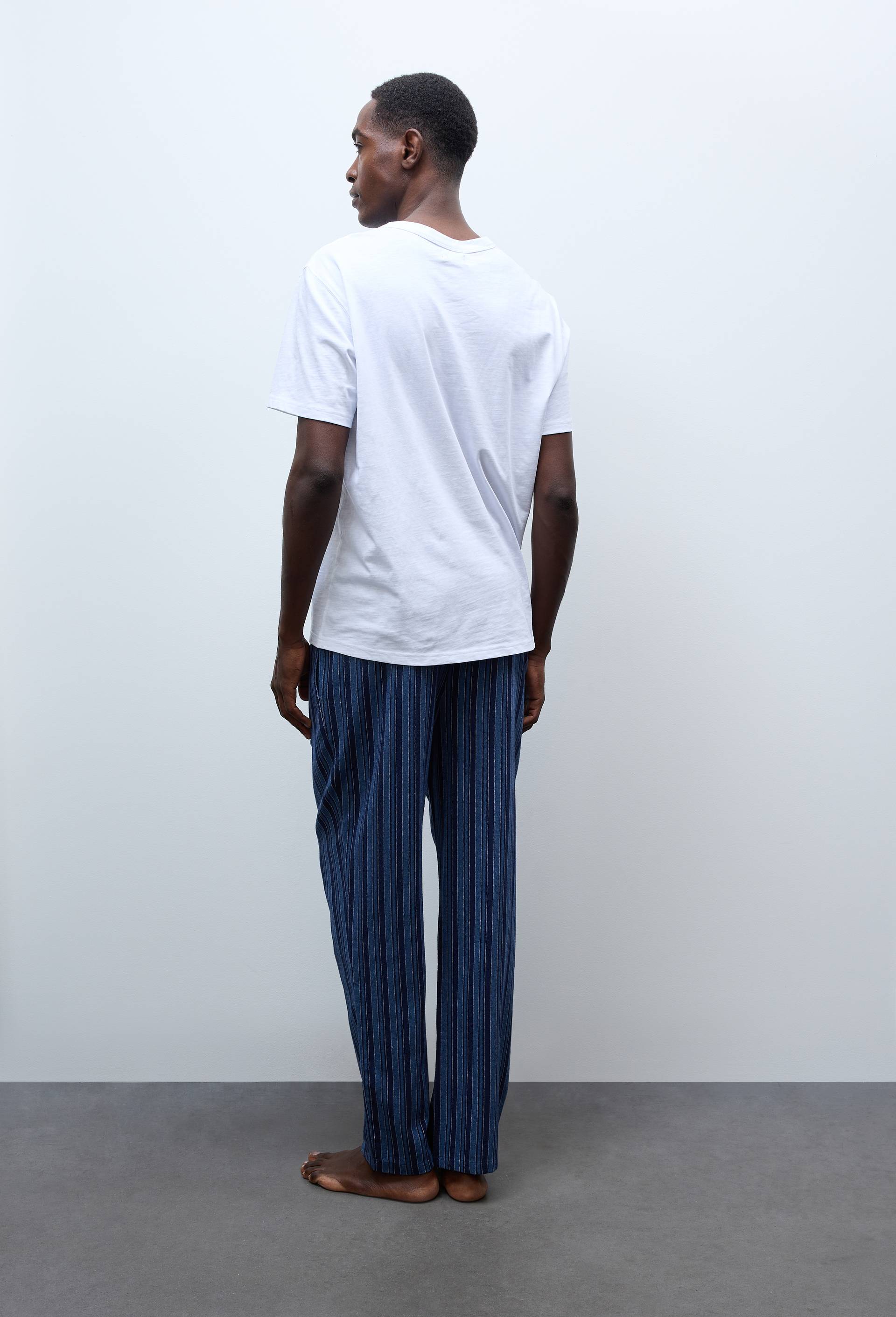 Pantalon en flanelle de coton, Bleu fonc&eacute;, large image number 1.0