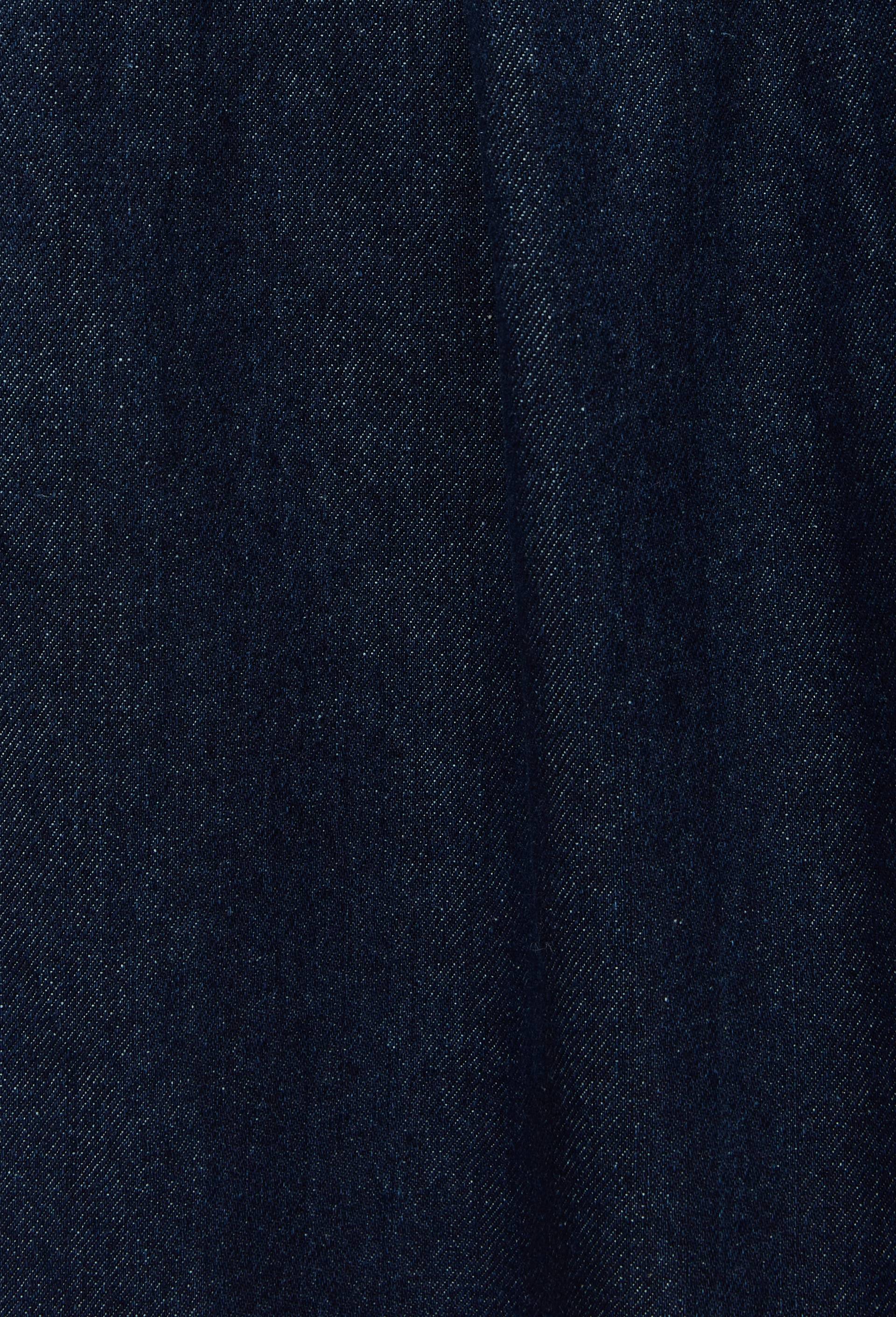 Jean droit &agrave; pinces en coton, Bleu fonc&eacute;, large image number 6