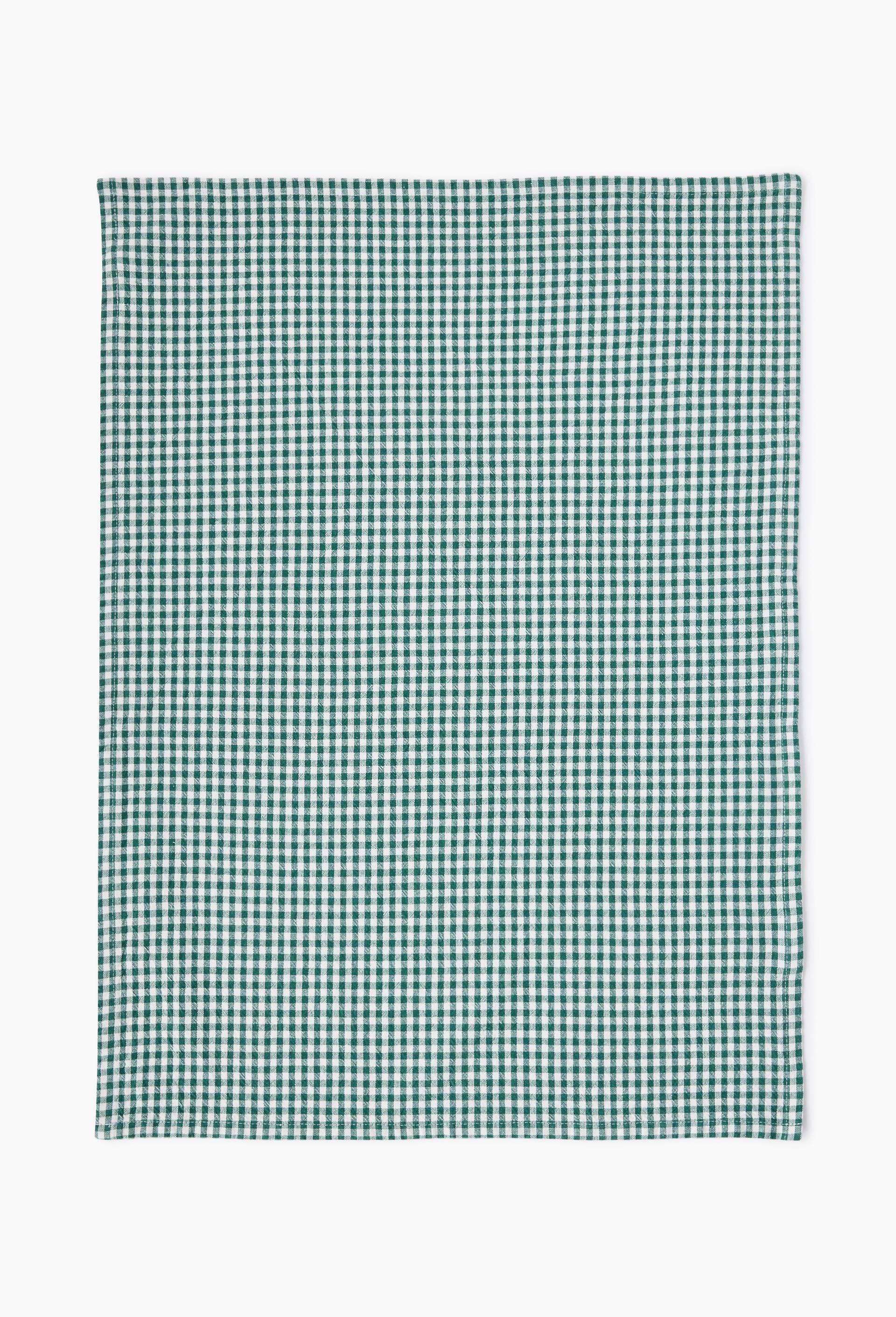 Torchon en coton lav&eacute;, 50x70cm, coton lav&eacute;, Vert fonc&eacute;, large image number 1.0