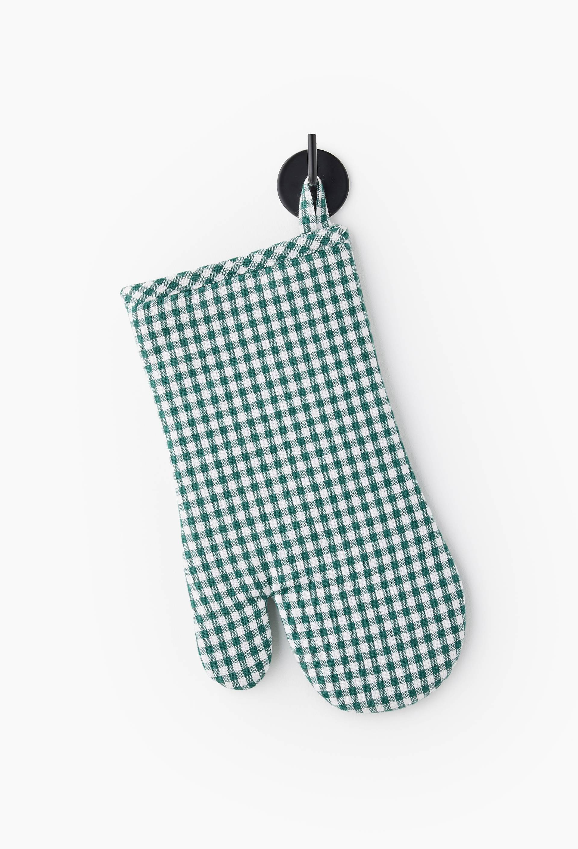 Moufle de cuisine, 16x33cm, coton, Vert fonc&eacute;, swatch image