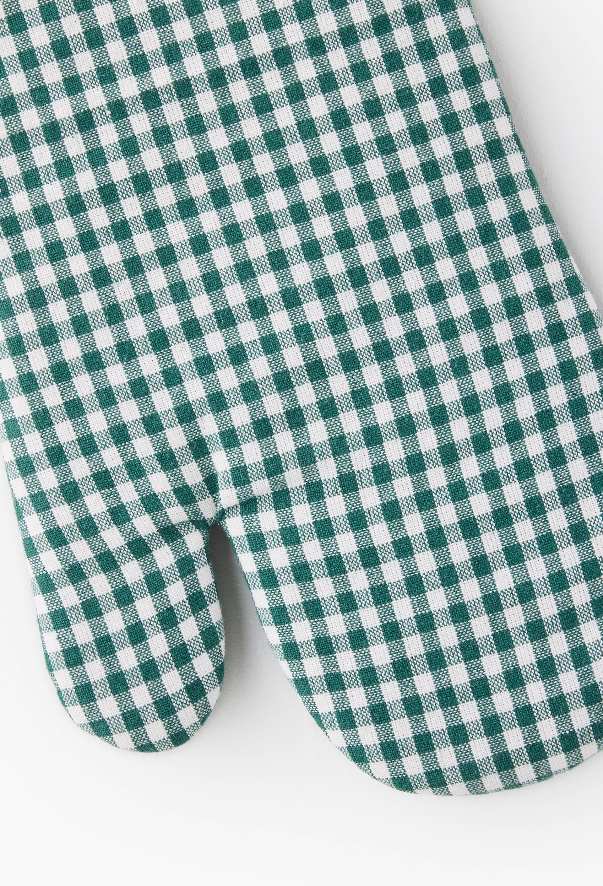 Moufle de cuisine, 16x33cm, coton, Vert fonc&eacute;, large image number 1